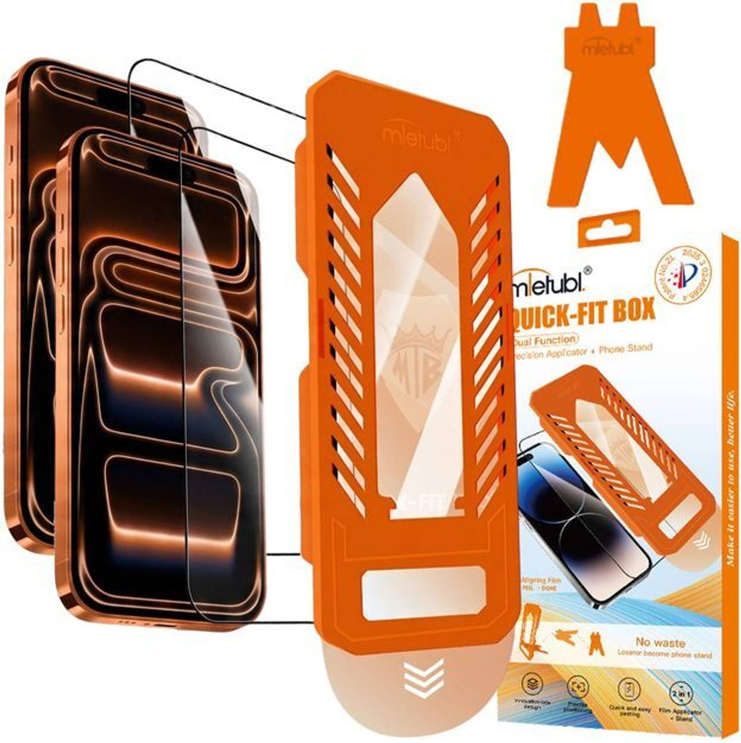 MIETUBL Screen Guard with Applicator Kit for Apple iPhone 17 Pro Max