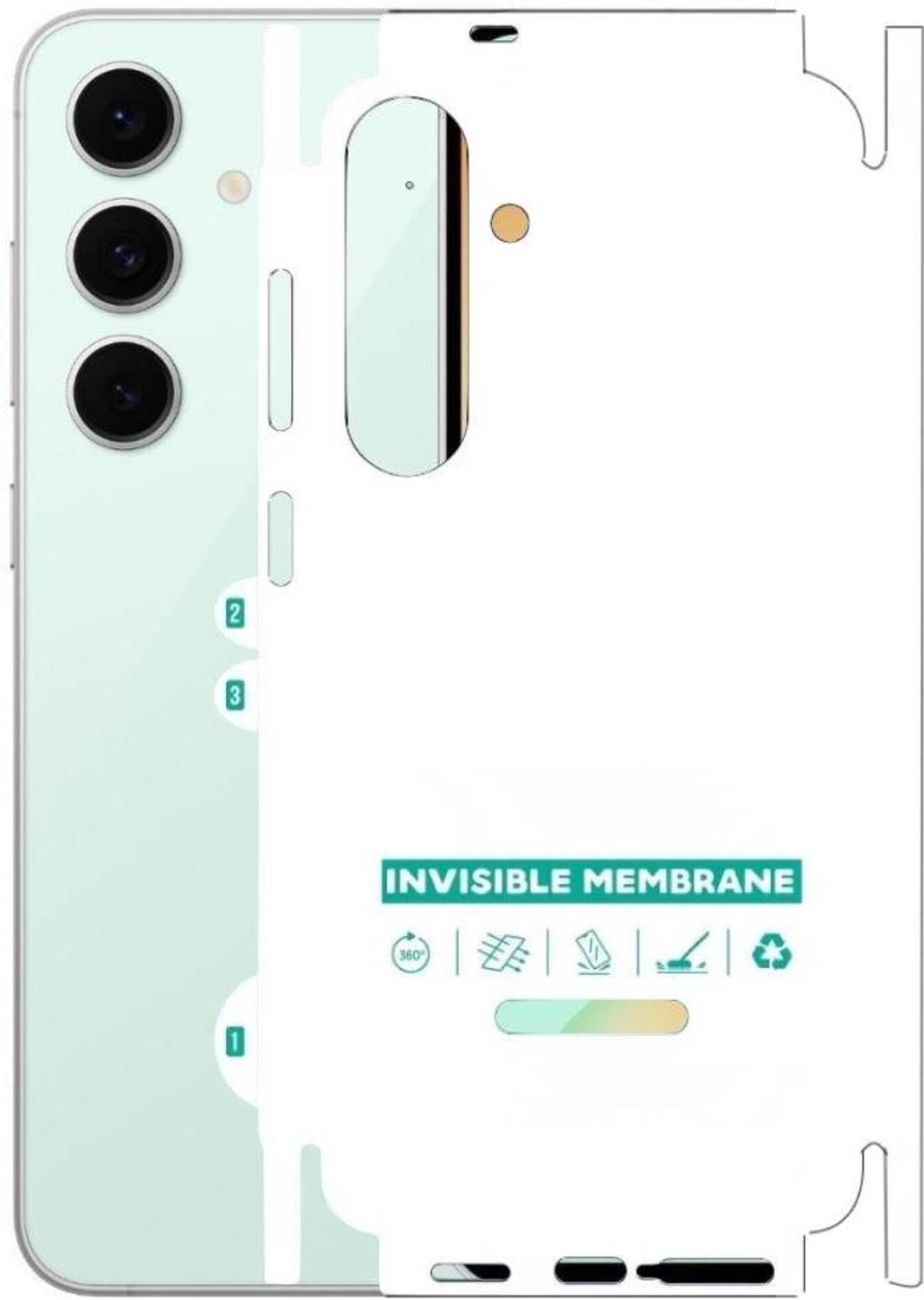A3sprime Back Screen Guard for |Edge to Edge Full Coverage Unbreakable Soft Transparent Glossy Finish Back and Side Skin Protector|