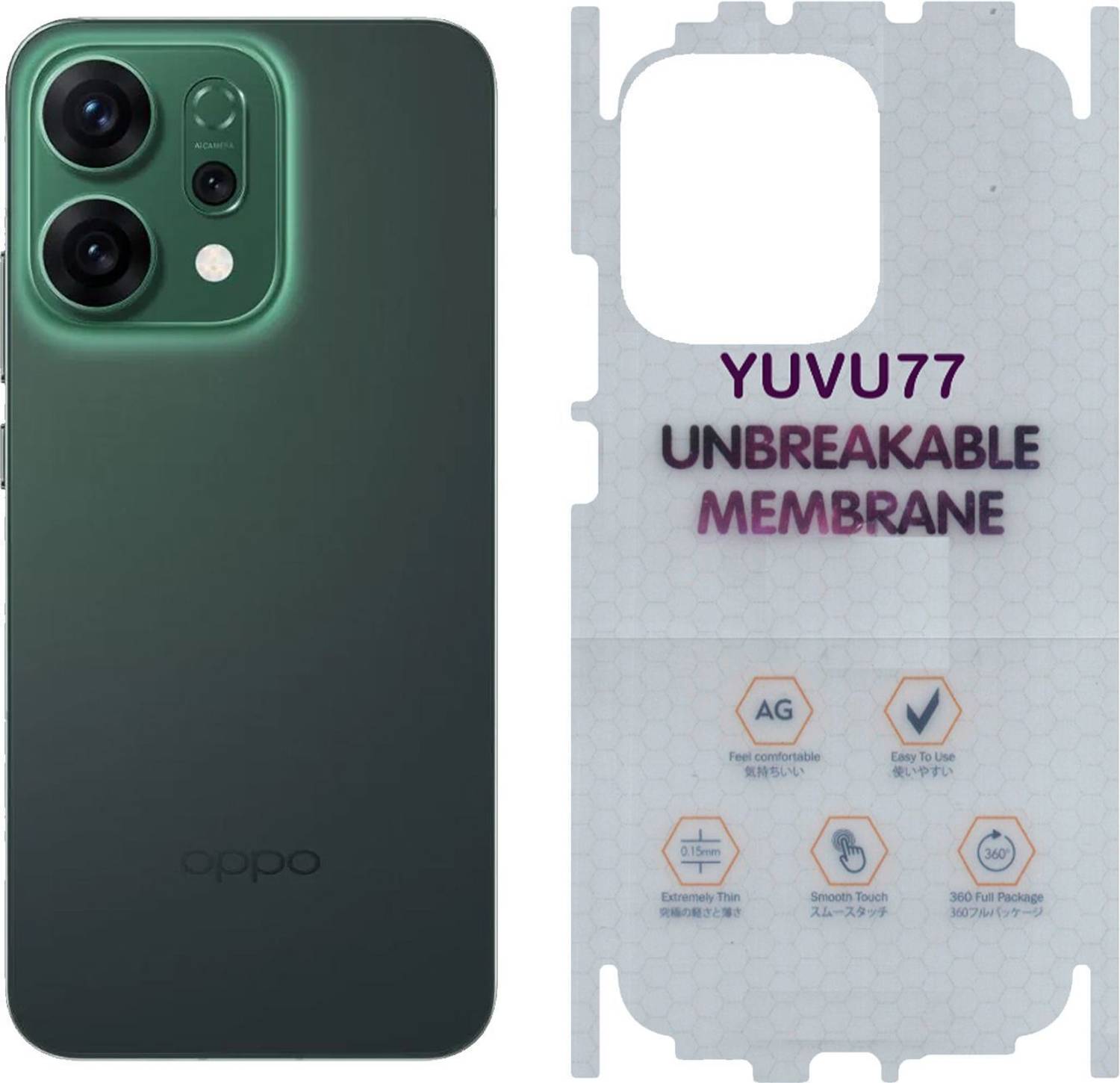 YUVUMCARE Back Screen Guard for Oppo Reno 14 5G Pack of 1