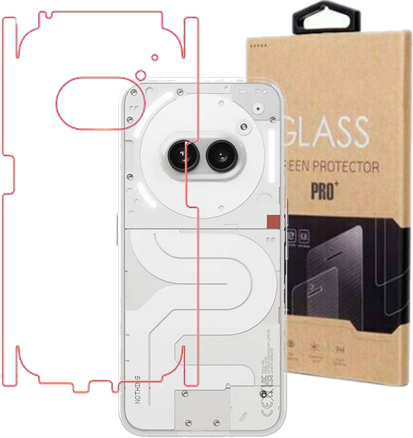 AARERED Back Screen Guard for NOTHING PHONE 2A