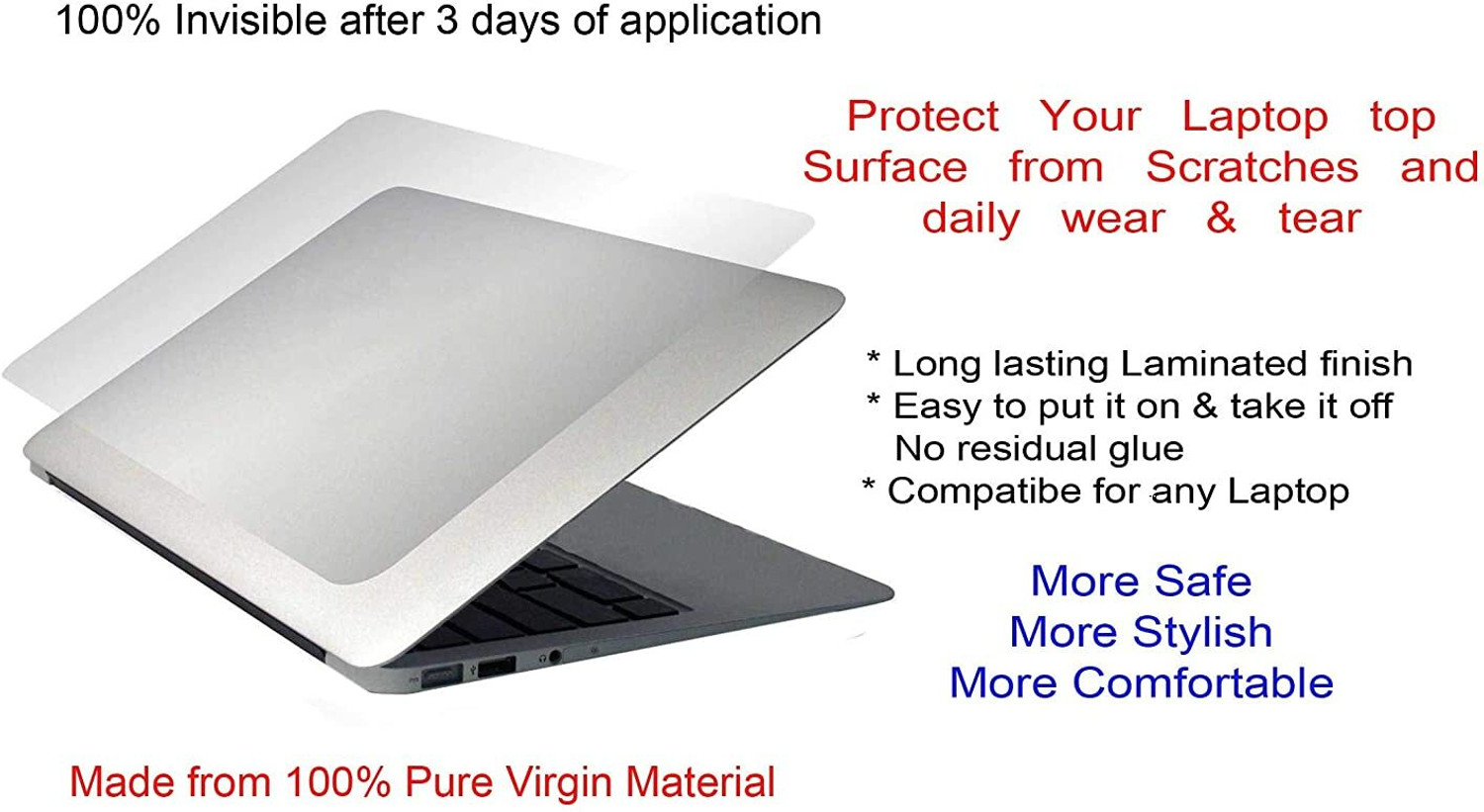 Image of Saco Back Screen Guard for Skin Sticker for HP Spectre x360 Convertible 15.6 Inch laptop 15t Series 15-eb100 Sticker(Top Guard)