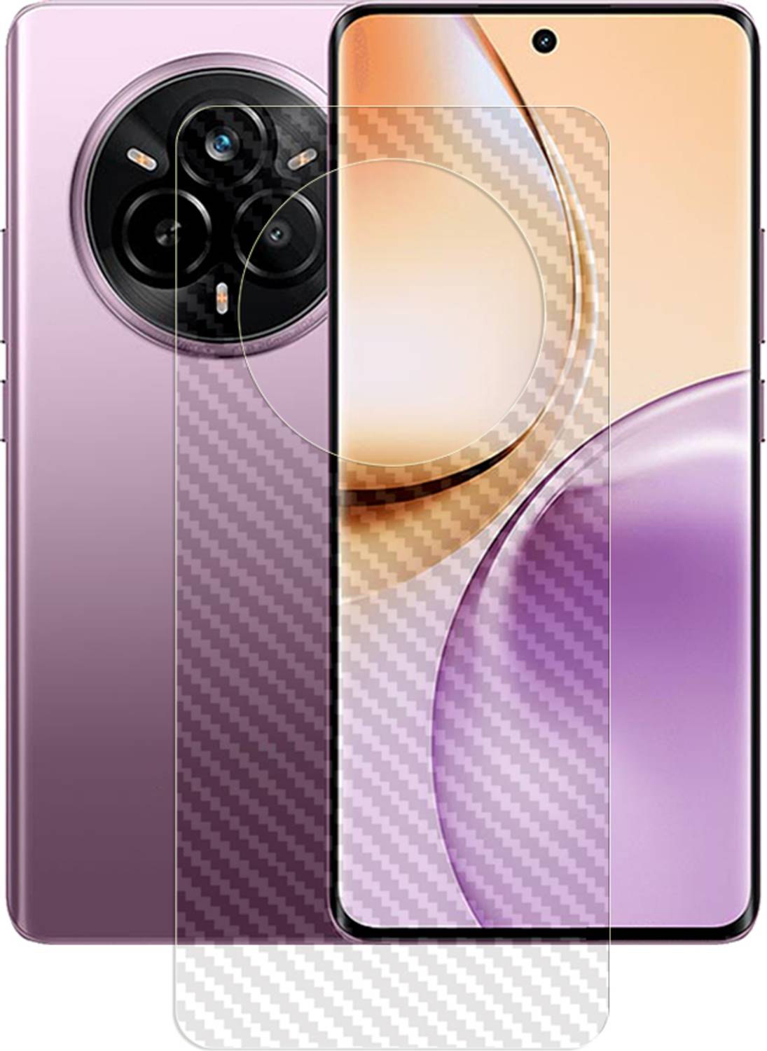 ARBAN Back Screen Guard for Realme 14 Pro 5G BACK CARBON FIBER Screen Protector | Anti-Scratch | Edge to Edge Full Coverage | 9H Hardness | SCREEN GUARD