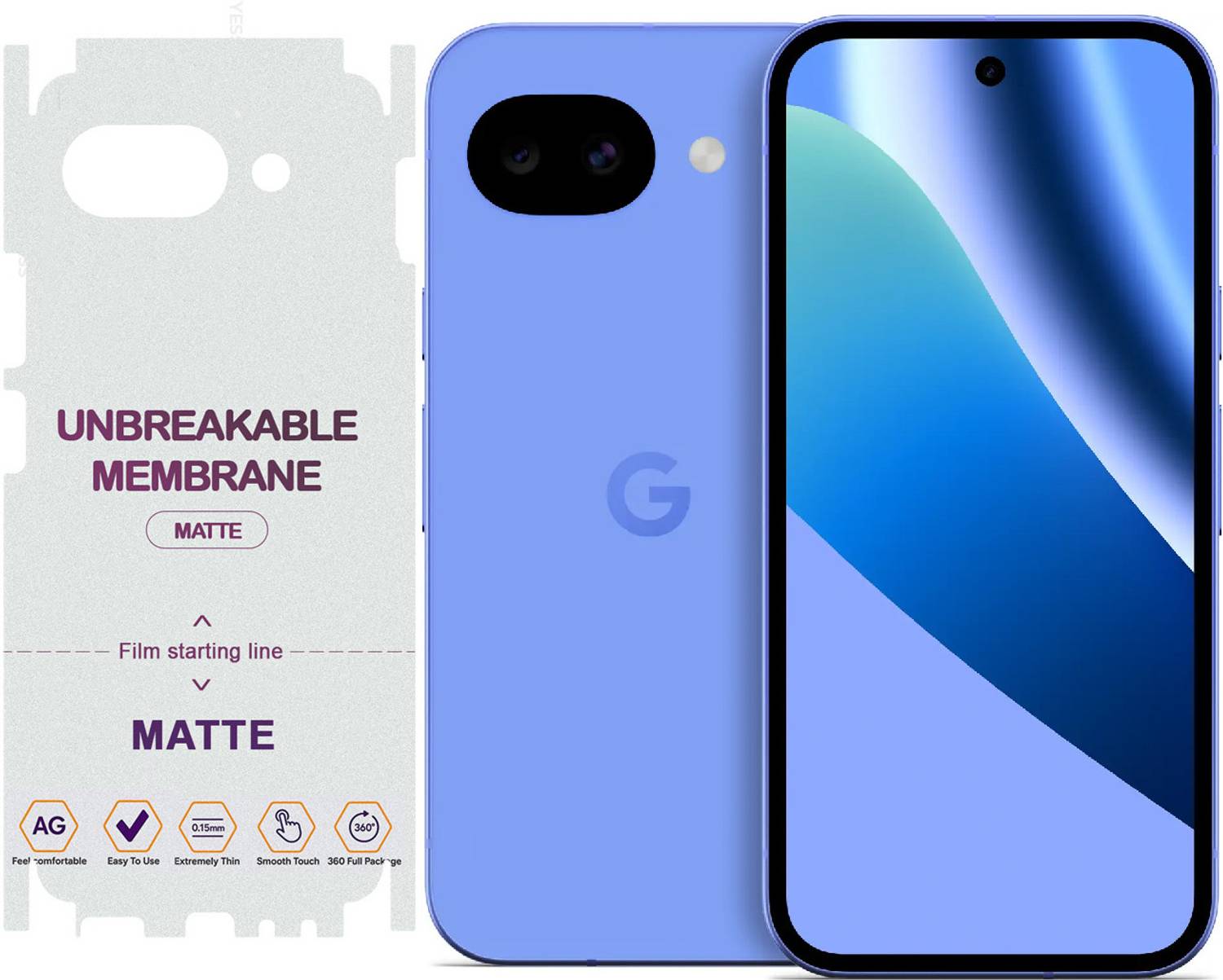 Yessmess.in Back Screen Guard for Google Pixel 10A 5G, Back Membrane Google Pixel 10A