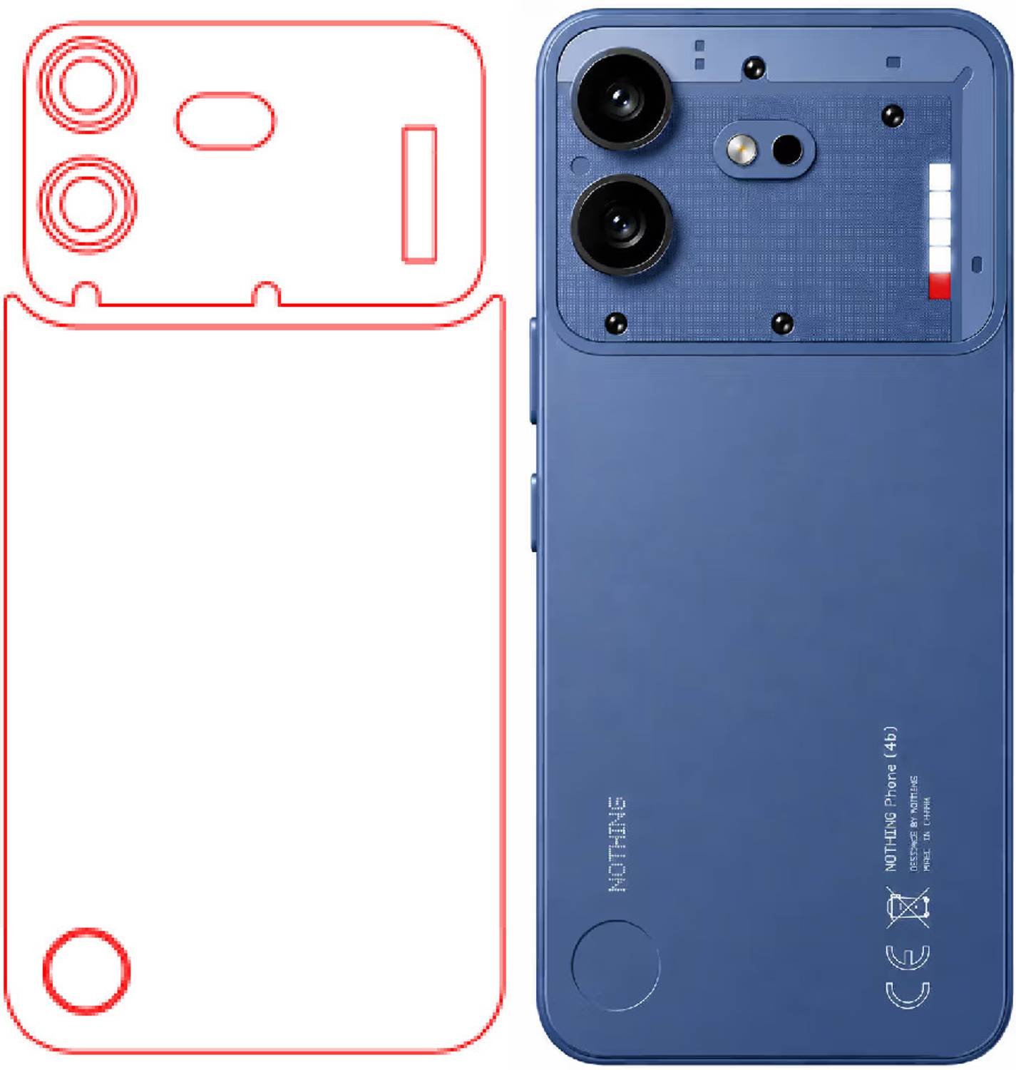 Yessmess.in Back Screen Guard for Nothing 4B 5G, Back Membrane Nothing 4B