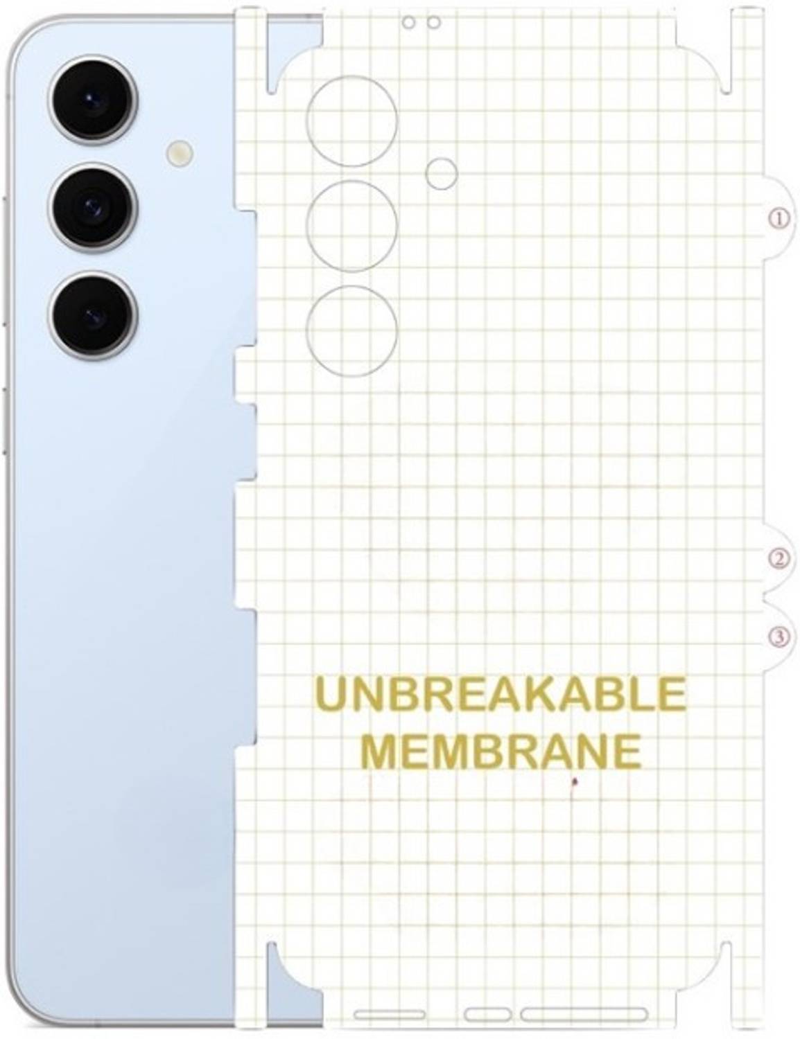 A3sprime Back Screen Guard for |Edge to Edge Full Coverage Unbreakable Soft Transparent Back and Side Skin Protector|