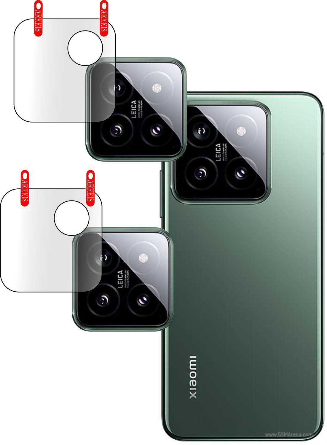 ARKEIS Back Tempered Glass for Xiaomi 14