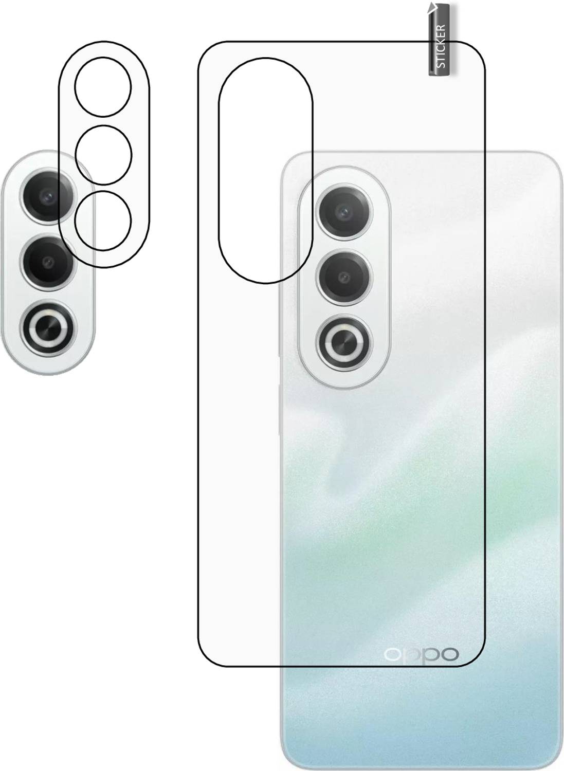 BOMGUARD Back Tempered Glass for OPPO K12x 5G With Camera Lens Protector