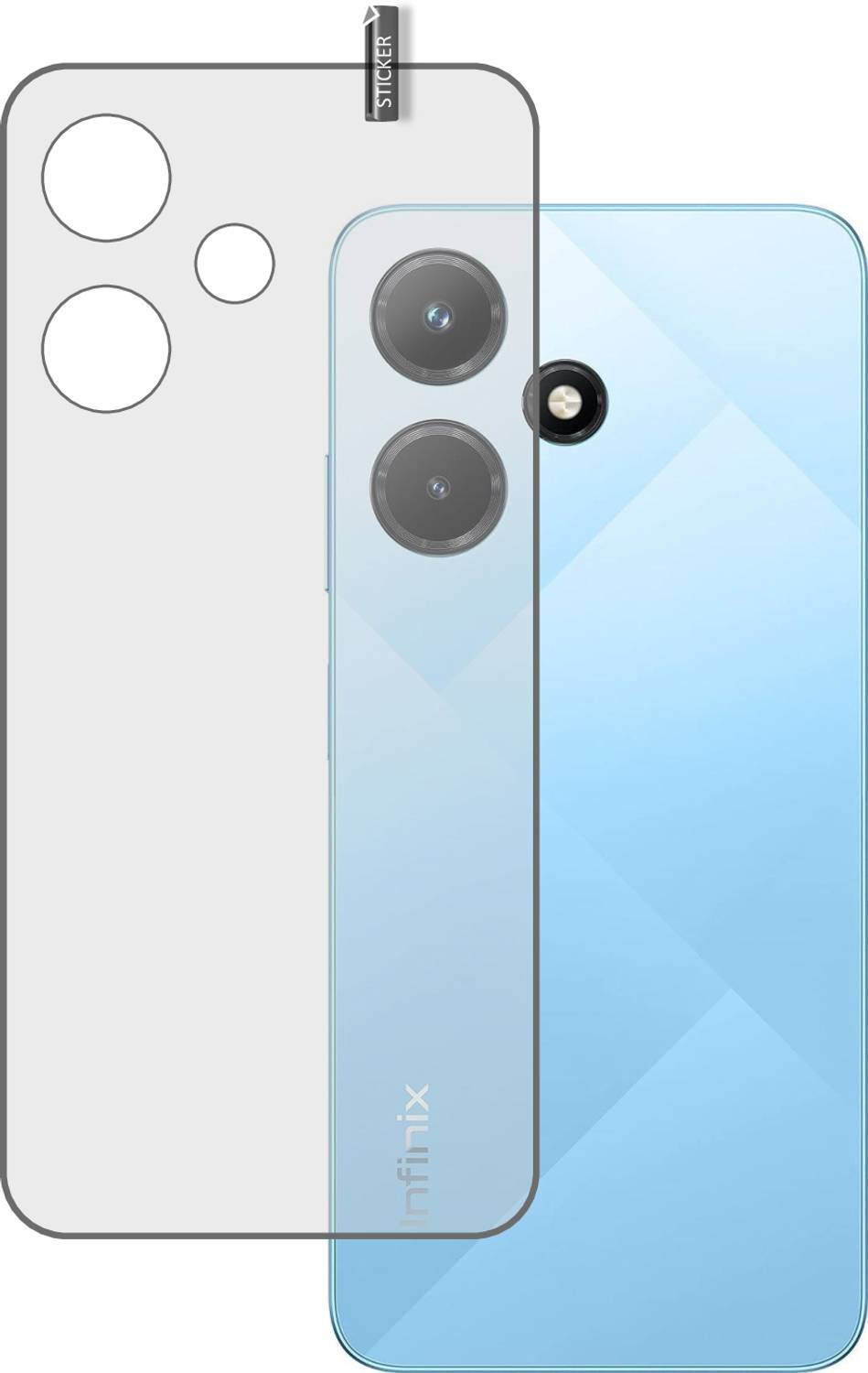 BOMGUARD Back Tempered Glass for INFINIX HOT 30i