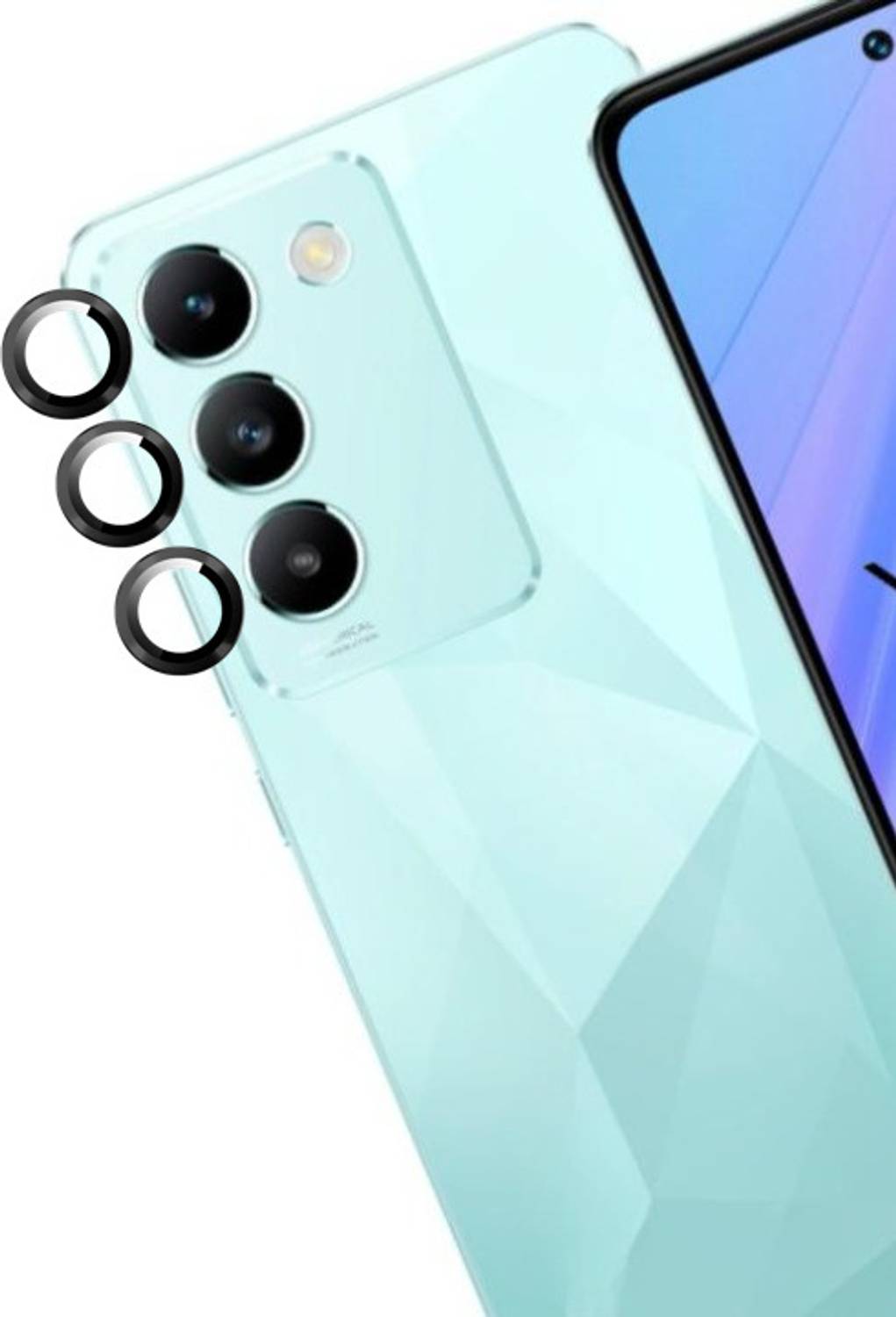 A3sprime Camera Lens Protector for vivo T3 5G, |Edge to Edge Full Coverage 9H Hardness Tempered Glass with Ring Guard Camera Lens Protector|