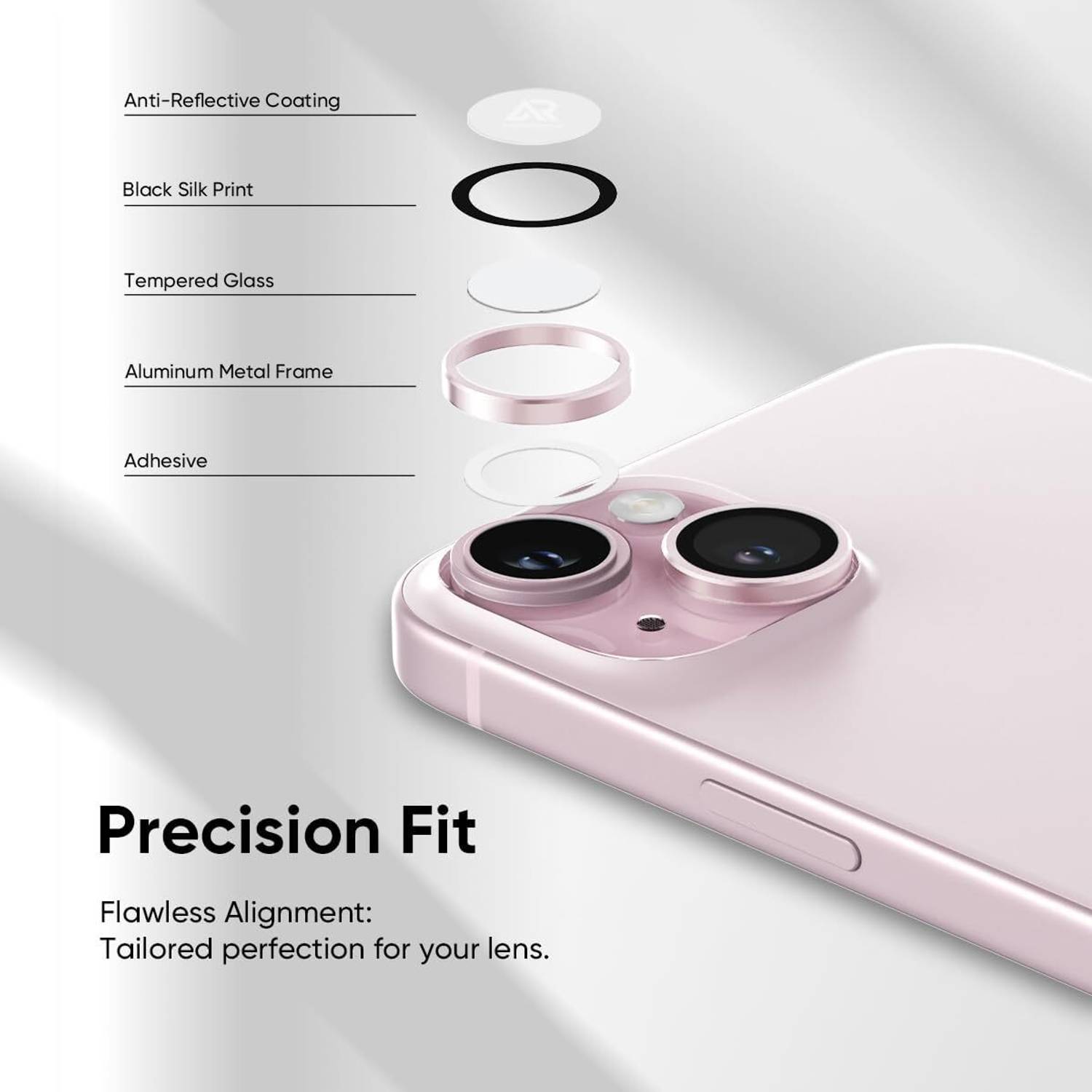Girind Camera Lens Protector for iPhone 15 - Image 3