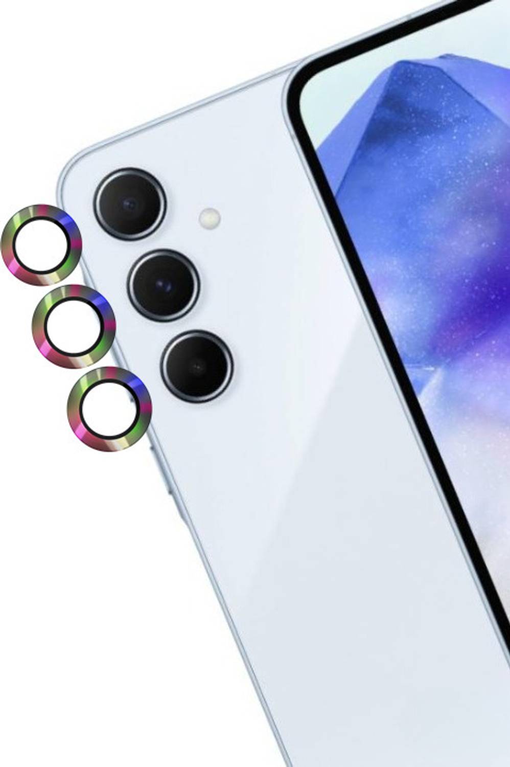 A3sprime Camera Lens Protector for SAMSUNG Galaxy A35 5G, Galaxy A55 5G, |Full Coverage 9H Surface Hardness Tempered Glass Ring Guard Camera Lens Protector|