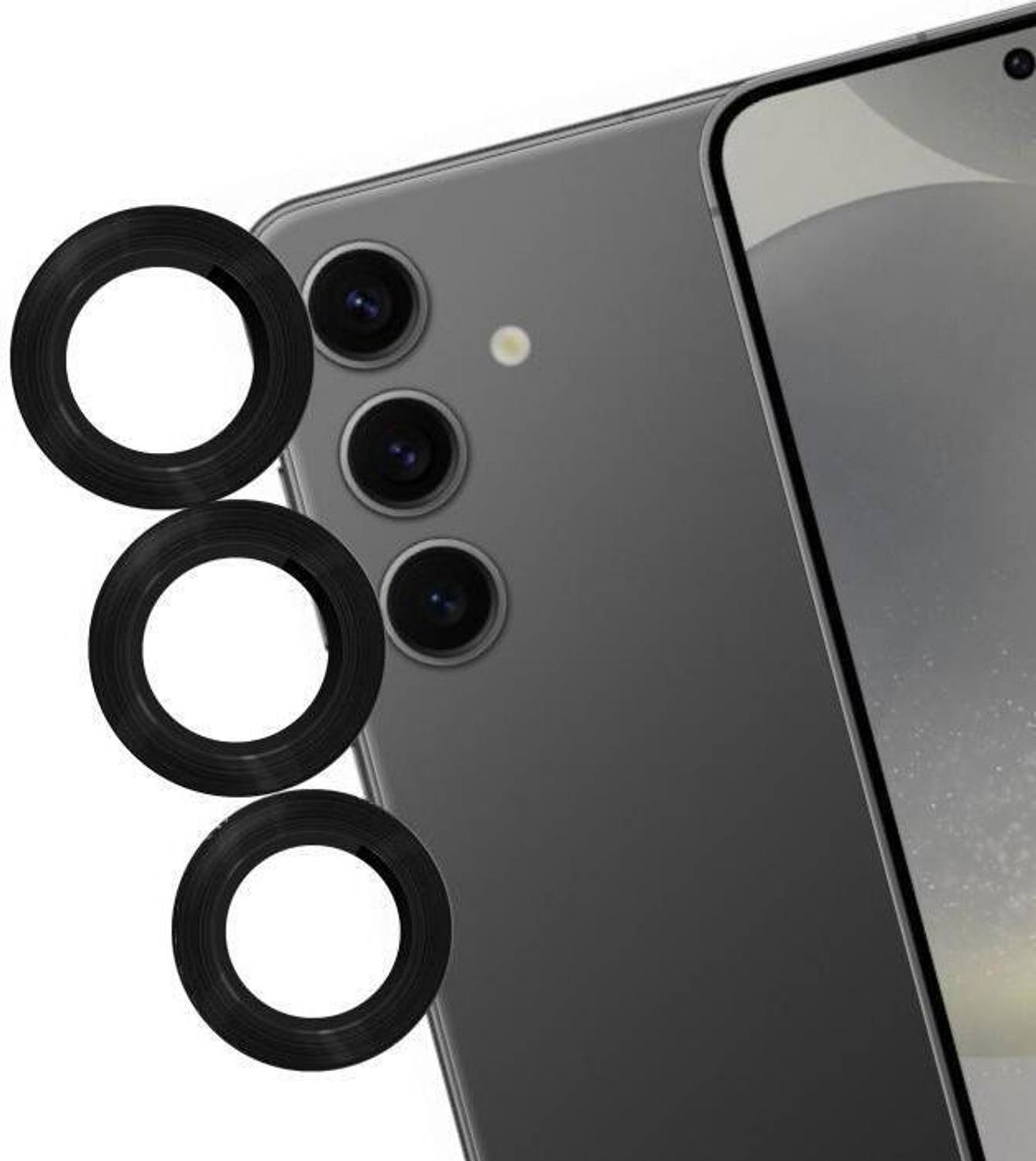 A3sprime Camera Lens Protector for Samsung Galaxy S24 5G, |Edge To Edge Full Coverage 9H Hardness Scratch Resistant Tempered Glass with Metal Ring Guard Camera Protector|
