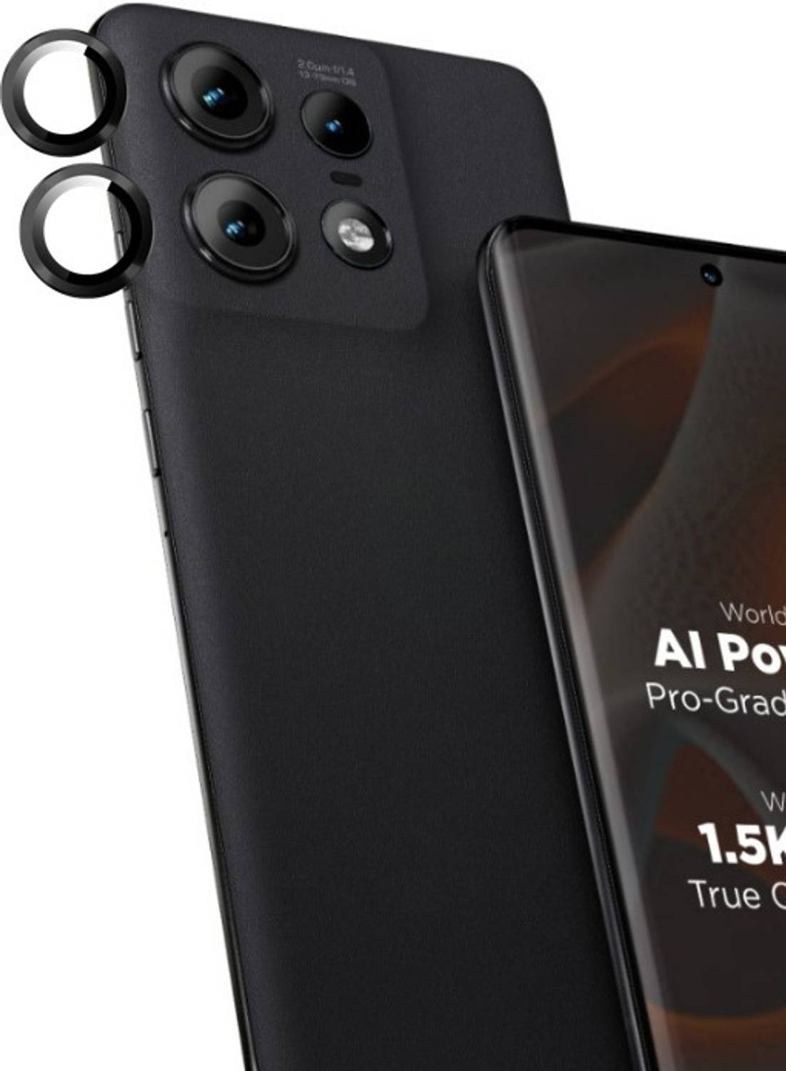 A3sprime Camera Lens Protector for MOTOROLA Edge 50 Pro 5G, |Edge to Edge Full Coverage 9H Hardness Tempered Glass with Ring Guard Camera Lens Protector|
