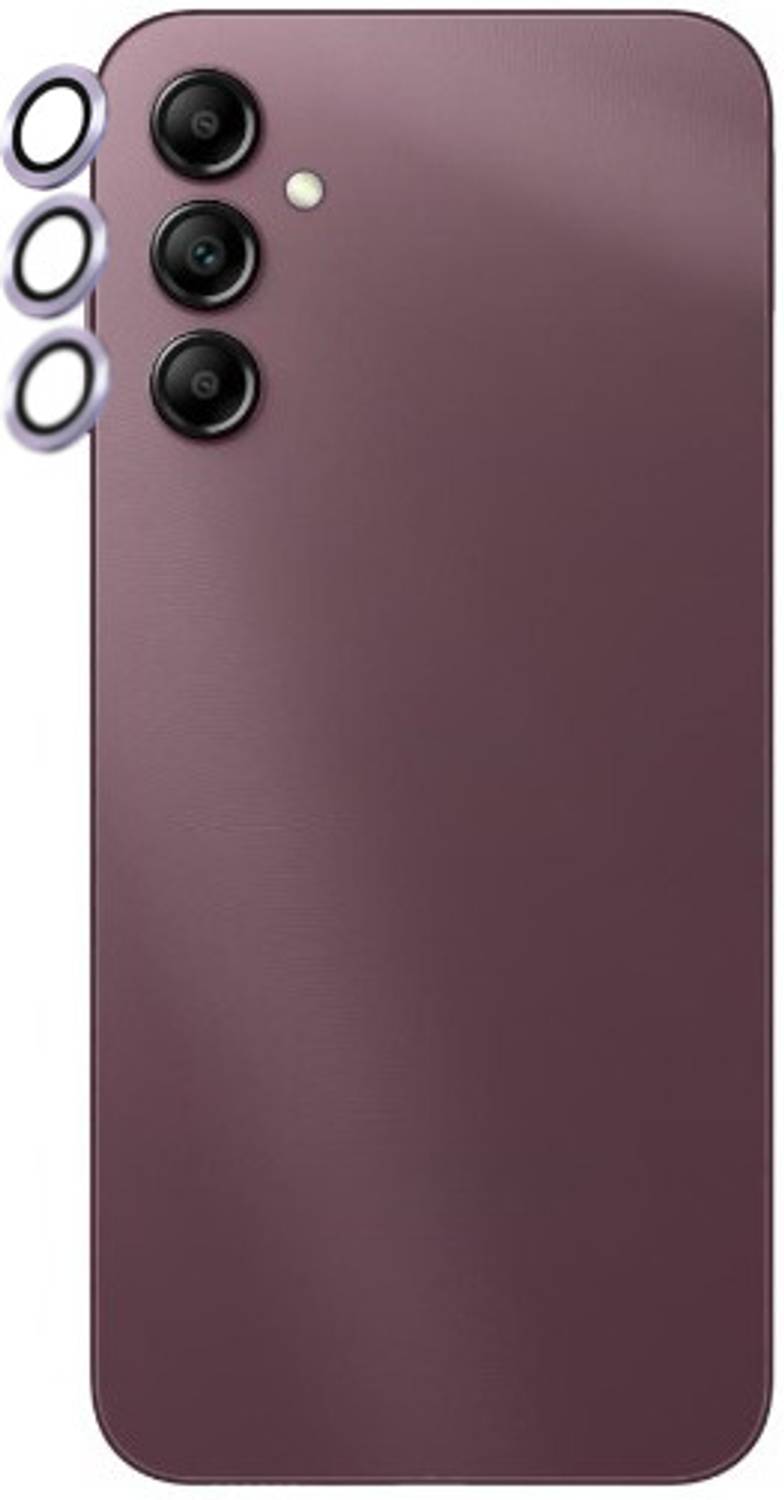 A3sprime Camera Lens Protector for SAMSUNG Galaxy A14 5G, |Full Coverage 9H Surface Hardness Tempered Glass with Metal Ring Guard Camera Lens Protector|, (Color - Purple)
