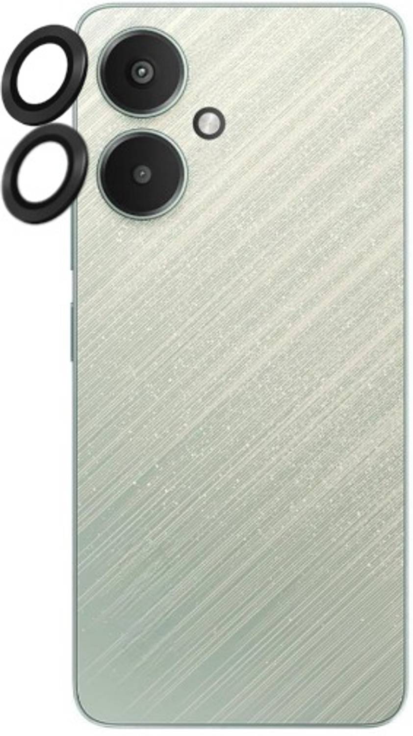 A3sprime Camera Lens Protector for REDMI 13C 5G, |Full Coverage 9H Surface Hardness Tempered Glass with Metal Ring Guard Camera Lens Protector|, (Color - Black)