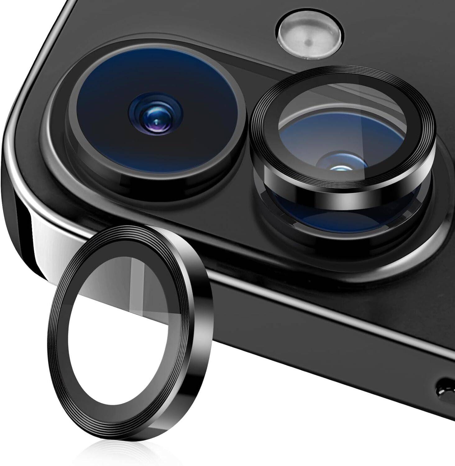 AUDICE Camera Lens Protector for CAMERA LENS GUARD COMPATIBLE WITH IPHONE 16 AND IPHONE 16 PLUS BLACK