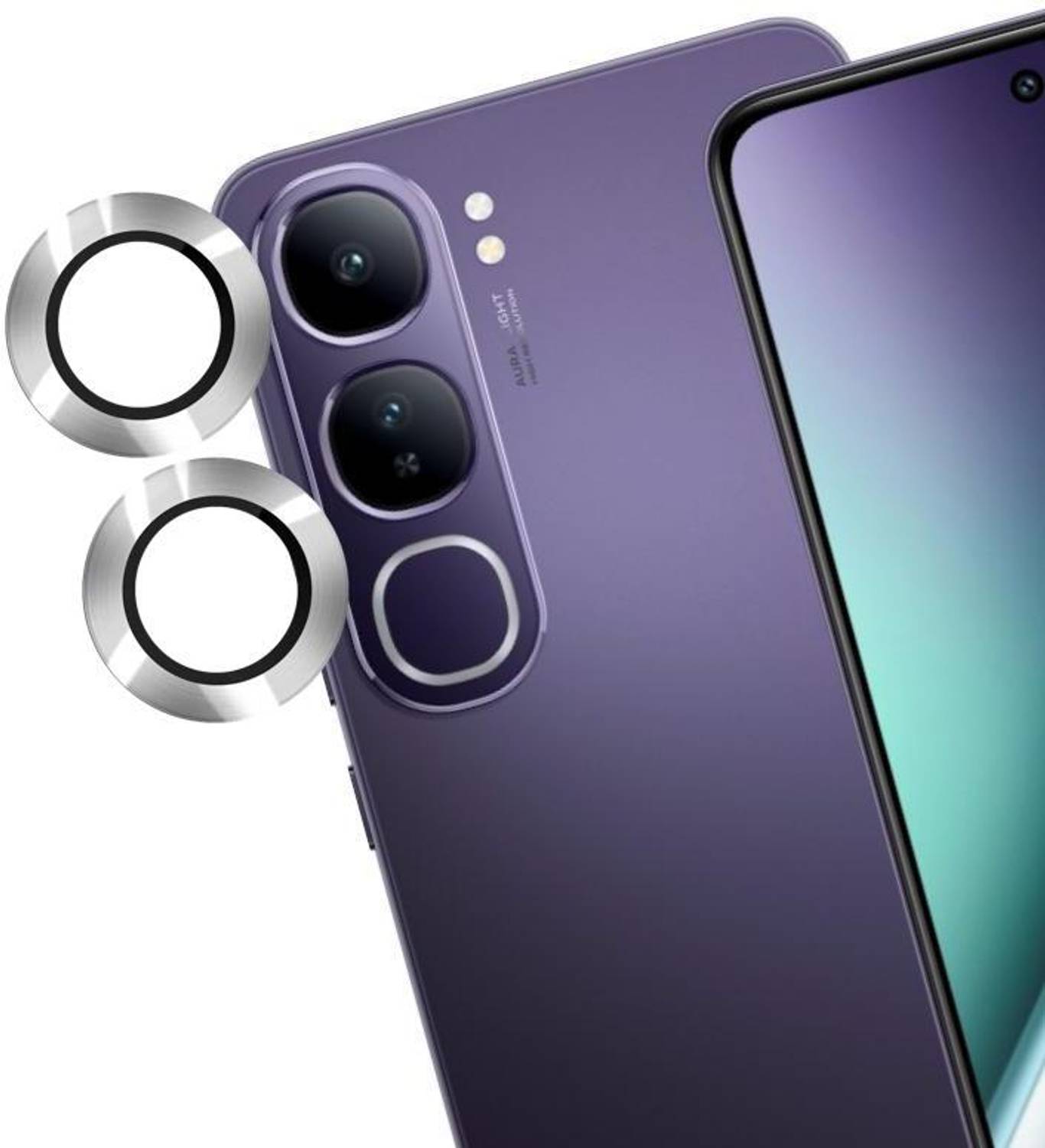 A3sprime Camera Lens Protector for vivo Y300 5G, |Edge To Edge Full Coverage 9H Hardness Scratch Resistant Tempered Glass with Metal Ring Guard Camera Protector|