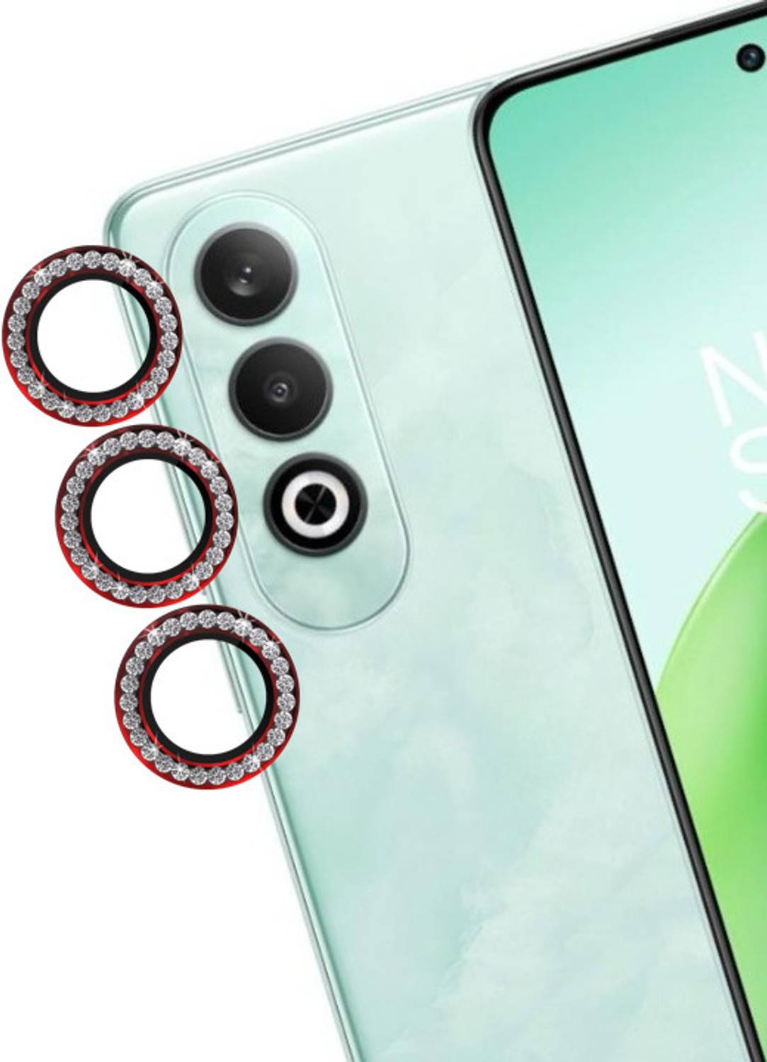 A3sprime Camera Lens Protector for OnePlus Nord CE4 5G|Edge to Edge Full Coverage 9H Surface Hardness Bling Diamond Shaped Tempered Glass Ring Guard Camera Lens Protector|