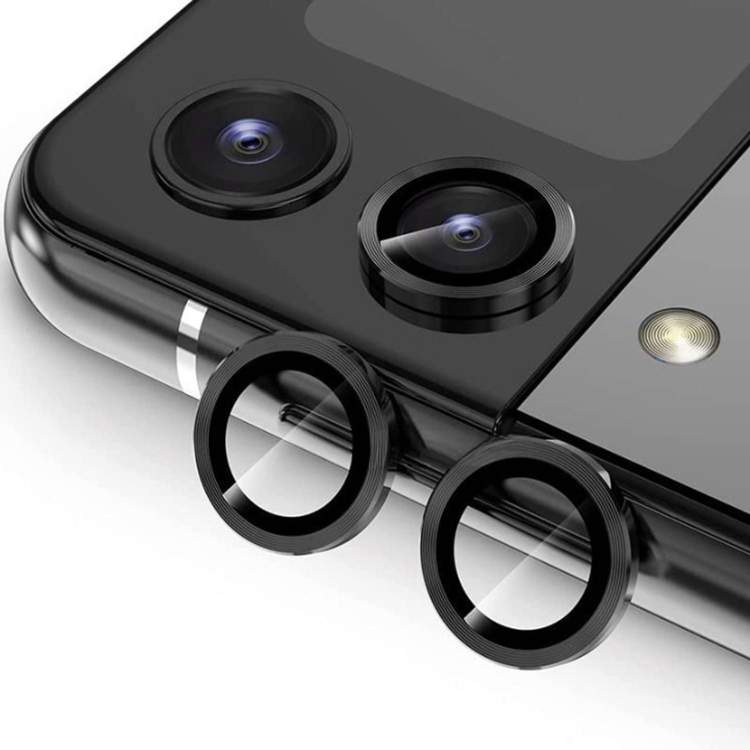 A3sprime Camera Lens Protector for Samsung Galaxy Z Flip4 5G, |Full Coverage 9H Surface Hardness Tempered Glass with Metal Ring Guard Camera Protector|
