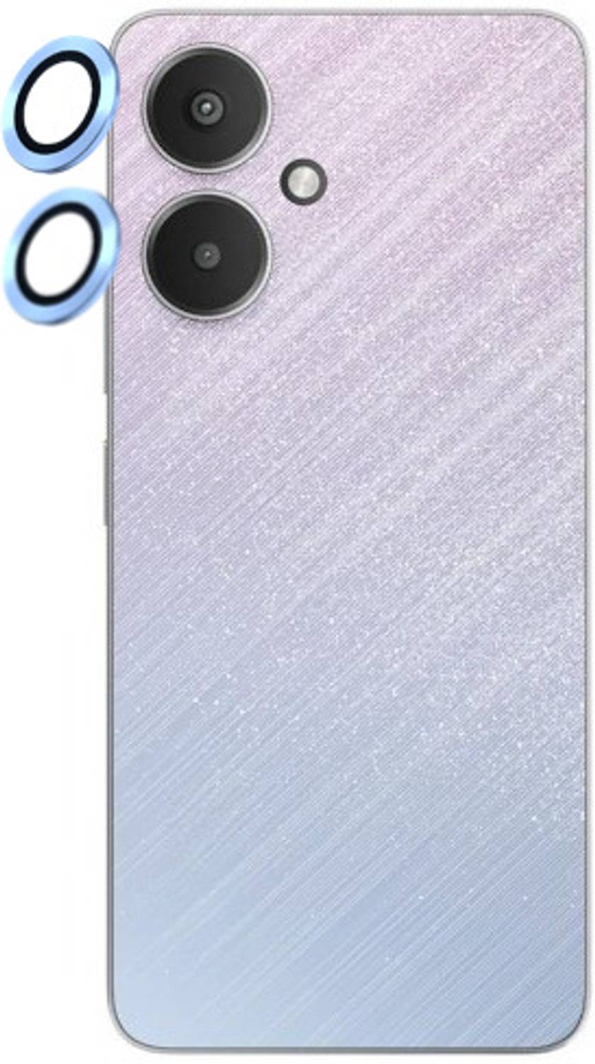 A3sprime Camera Lens Protector for REDMI 13C 5G, |Full Coverage 9H Surface Hardness Tempered Glass with Metal Ring Guard Camera Lens Protector|, (Color - Blue)