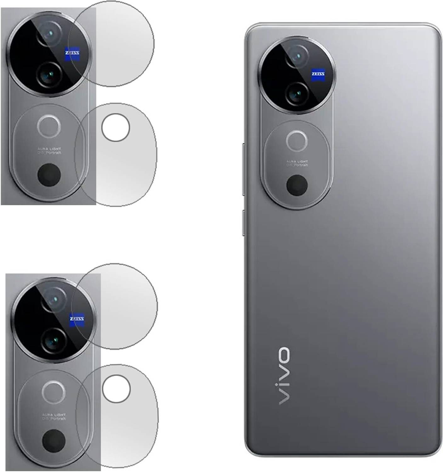 Aeidess Camera Lens Protector for Vivo V40 5G, V40 5G, VivoV40 5G, Vivo V40 5G