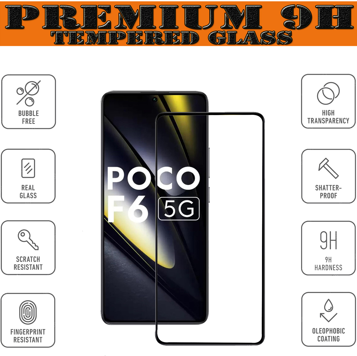 Image of ANILUQ Edge To Edge Screen Guard for REDMI MI POCO F6 5G