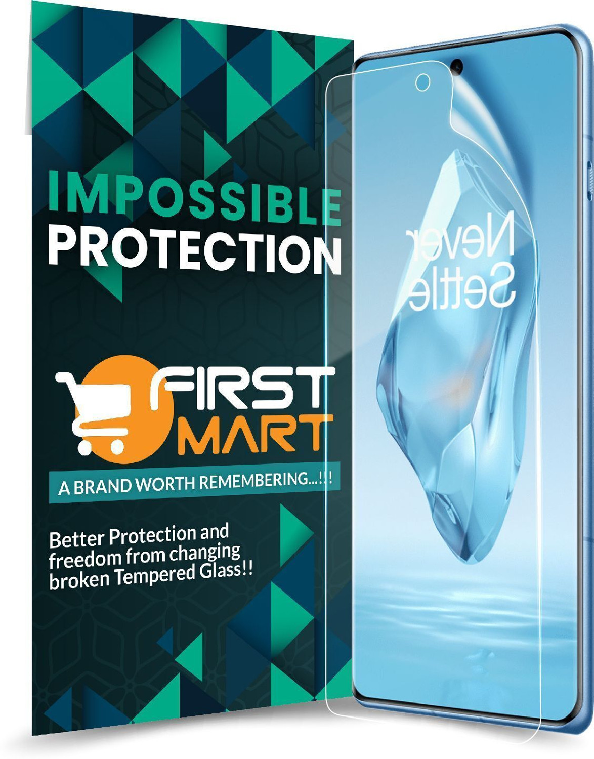 Image of FIRST MART Edge To Edge Screen Guard for OnePlus 12R 5G, One Plus 12R 5G, Oppo Find X7, Clear Unbreakable Membrane