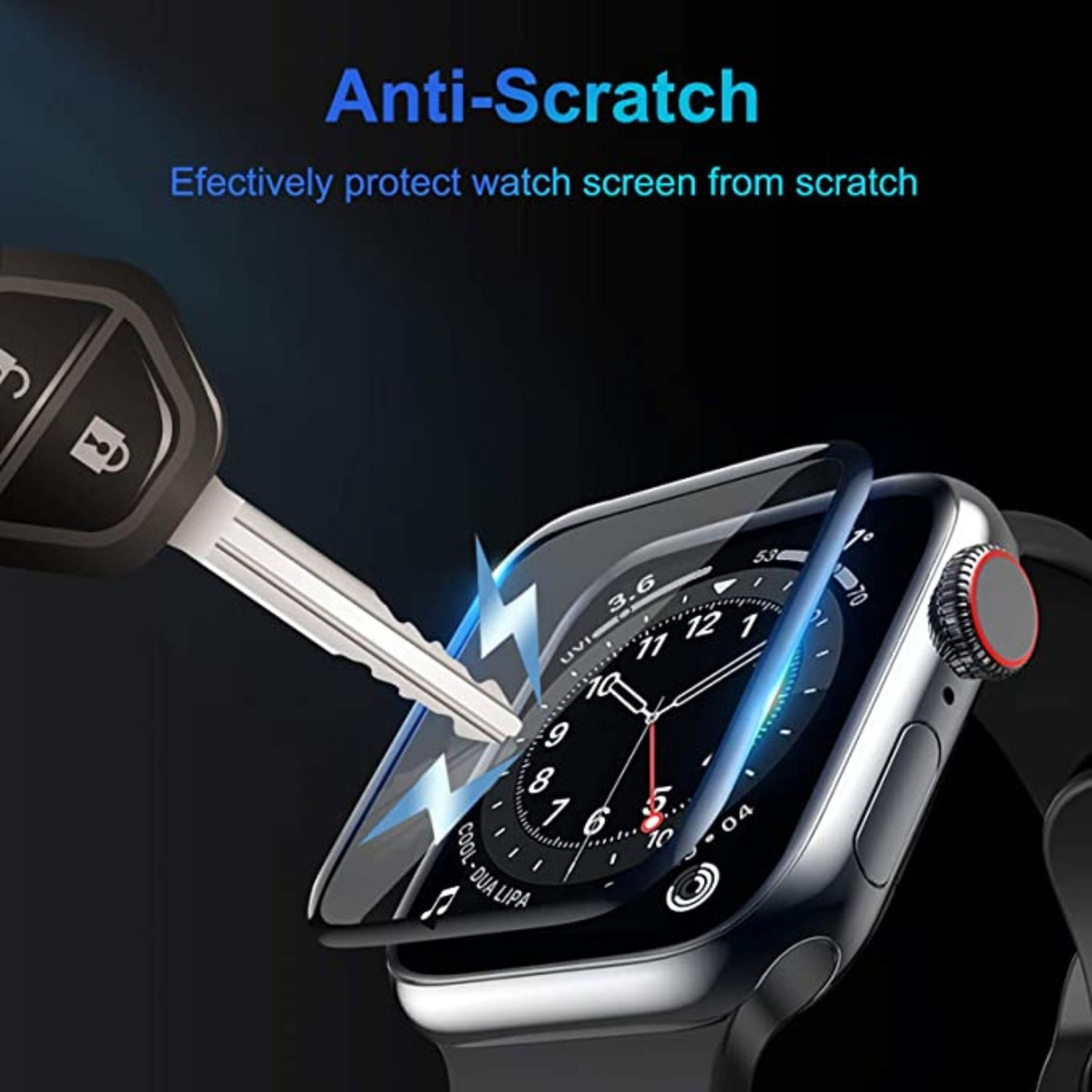 Image of iWishKart Edge To Edge Screen Guard for Apple Watch Series 3 38mm, iwatch 38 mm, 3D Curved Original Screen Guard Protector (PMMA)| Edge to Edge Protection | NOT GLASS, Series 3 / 2 / 1 38 mm, Series3 / Series2 / Series1