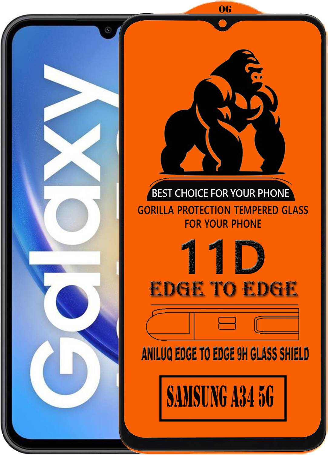 ANILUQ Edge To Edge Screen Guard for SAMSUNG A34 5G
