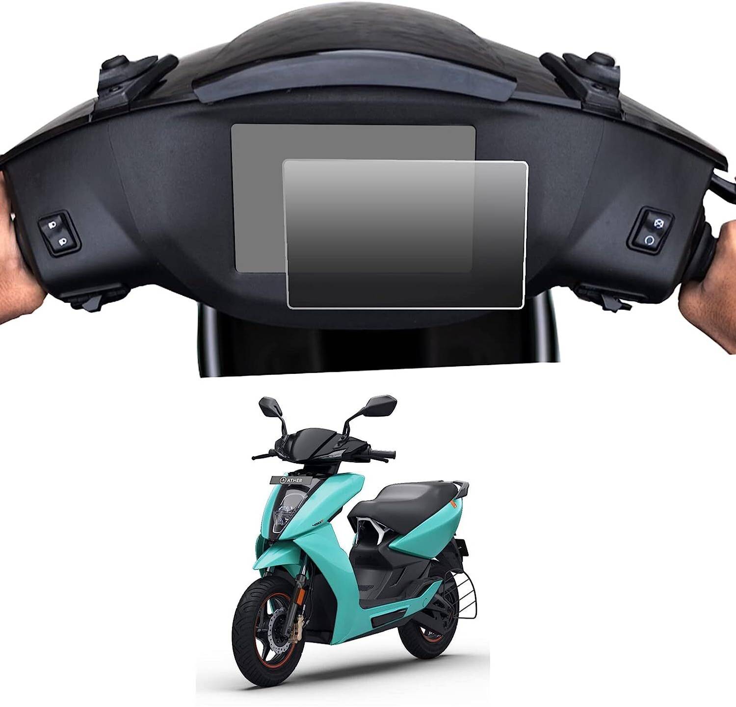 Afpin Edge To Edge Screen Guard for Ather 450x Electric Scooter EV Flexible Scooter Speedometer Protector
