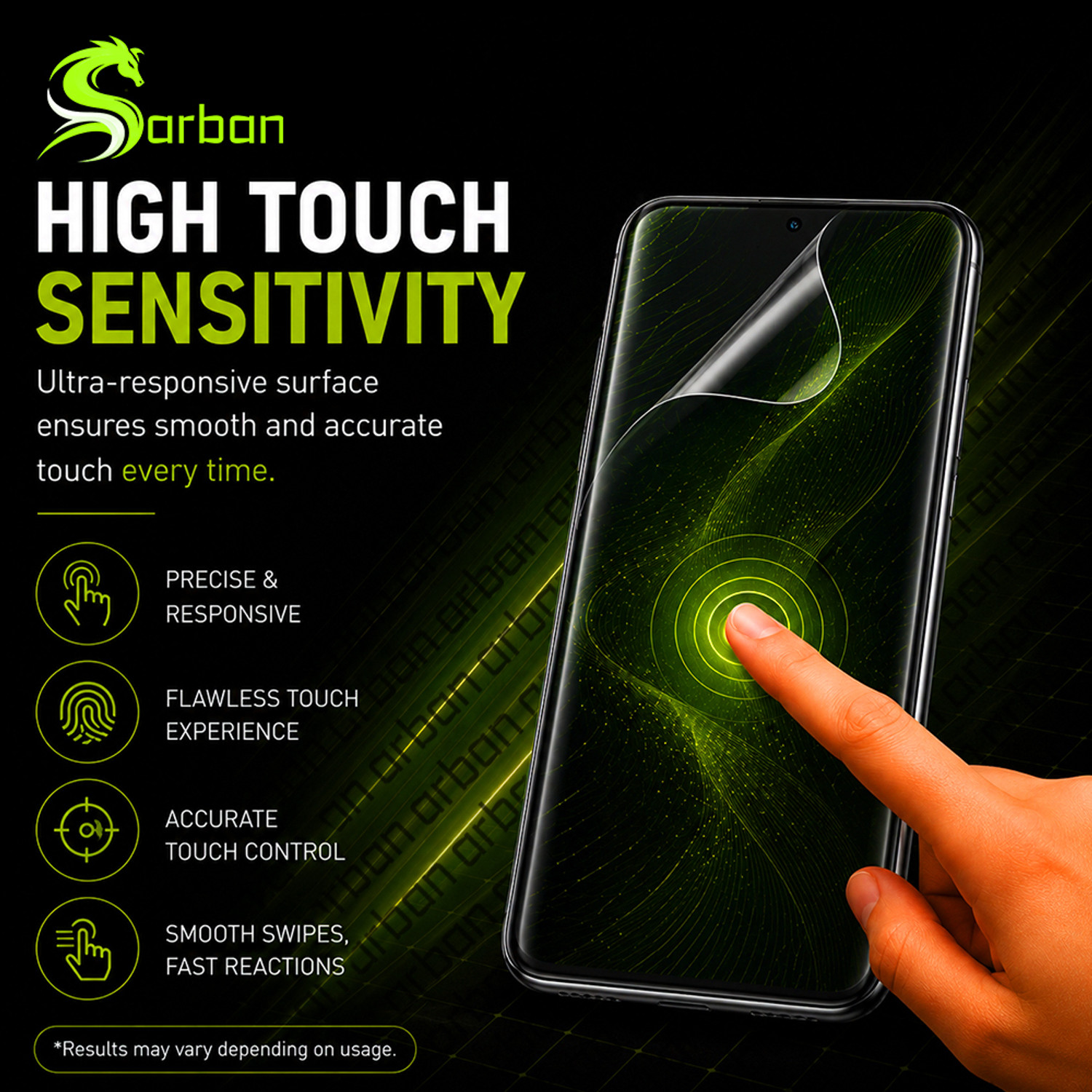 Image of ARBAN Edge To Edge Screen Guard for REALME P3 ULTRA Unbreakable Hydrogel Screen Protector (Not Tempered Glass) | Flexible TPU Film | Edge to Edge | Bubble Free | HD Clear | Fingerprint Compatible | Case friendly