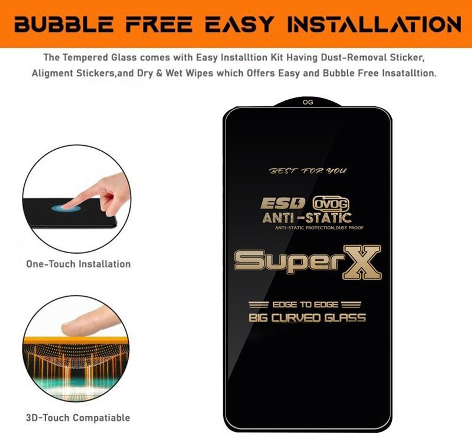 Image of krezee Edge To Edge Screen Guard for Realme P3 5G [Super X Clarity | 9H Hardness | Scratch Resistant]