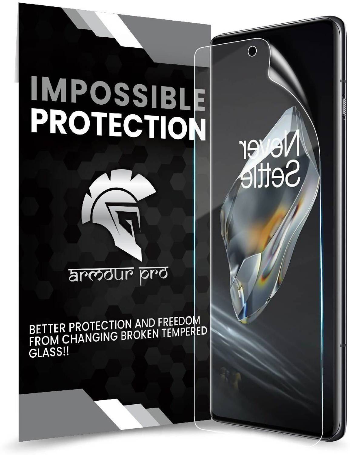 ArmourPro Edge To Edge Screen Guard for OnePlus 12 5G, OnePlus 12, Clear Unbreakable Membrane