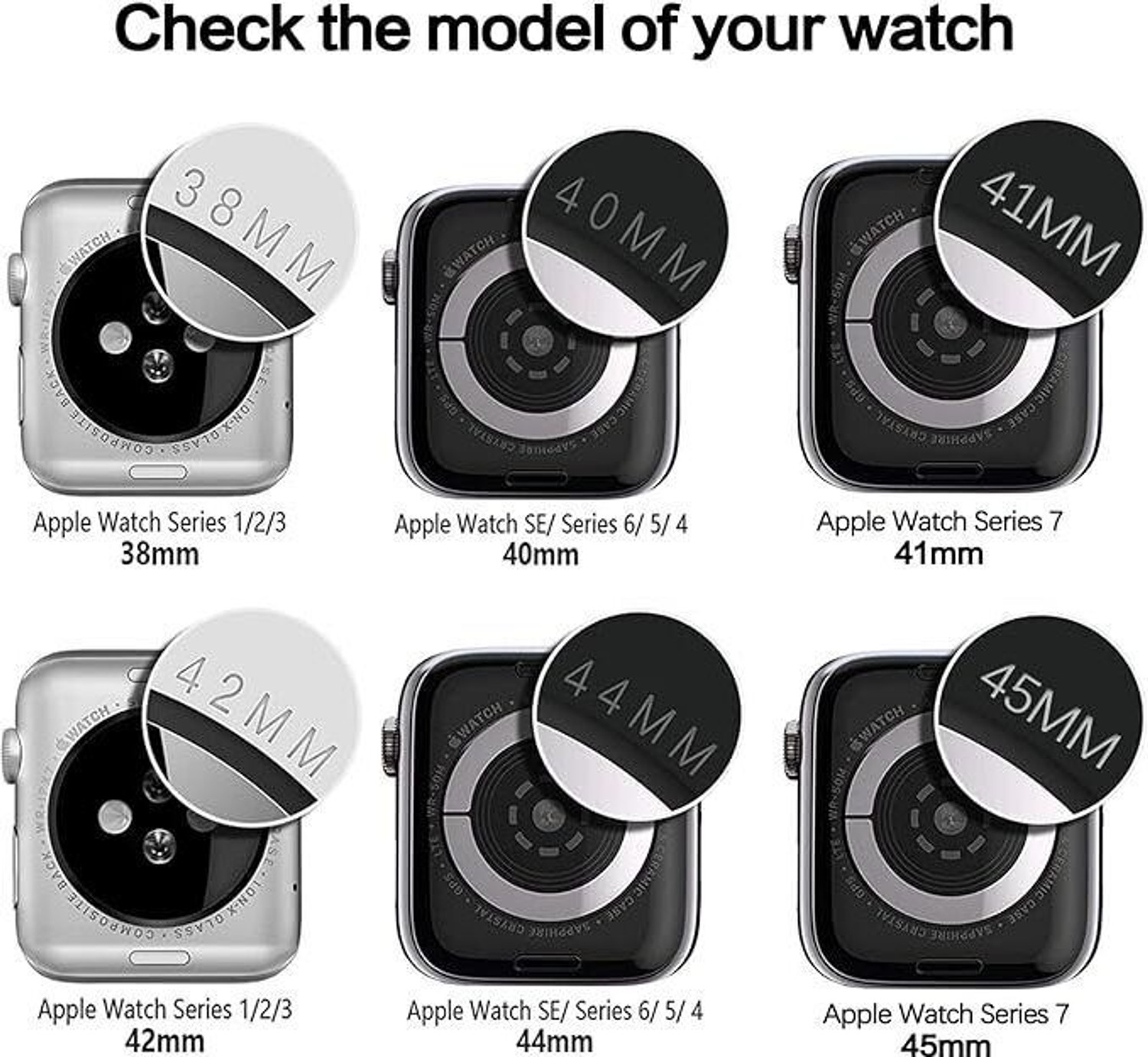 Image of iWishKart Edge To Edge Screen Guard for Apple Watch Series 8 41 mm, Watch Series 9 /8 /7 41mm, Smart Watch & Tempered Glass NOT included | Bumper Case Cover WITHOUT SCREEN GLASS | For Men and Women