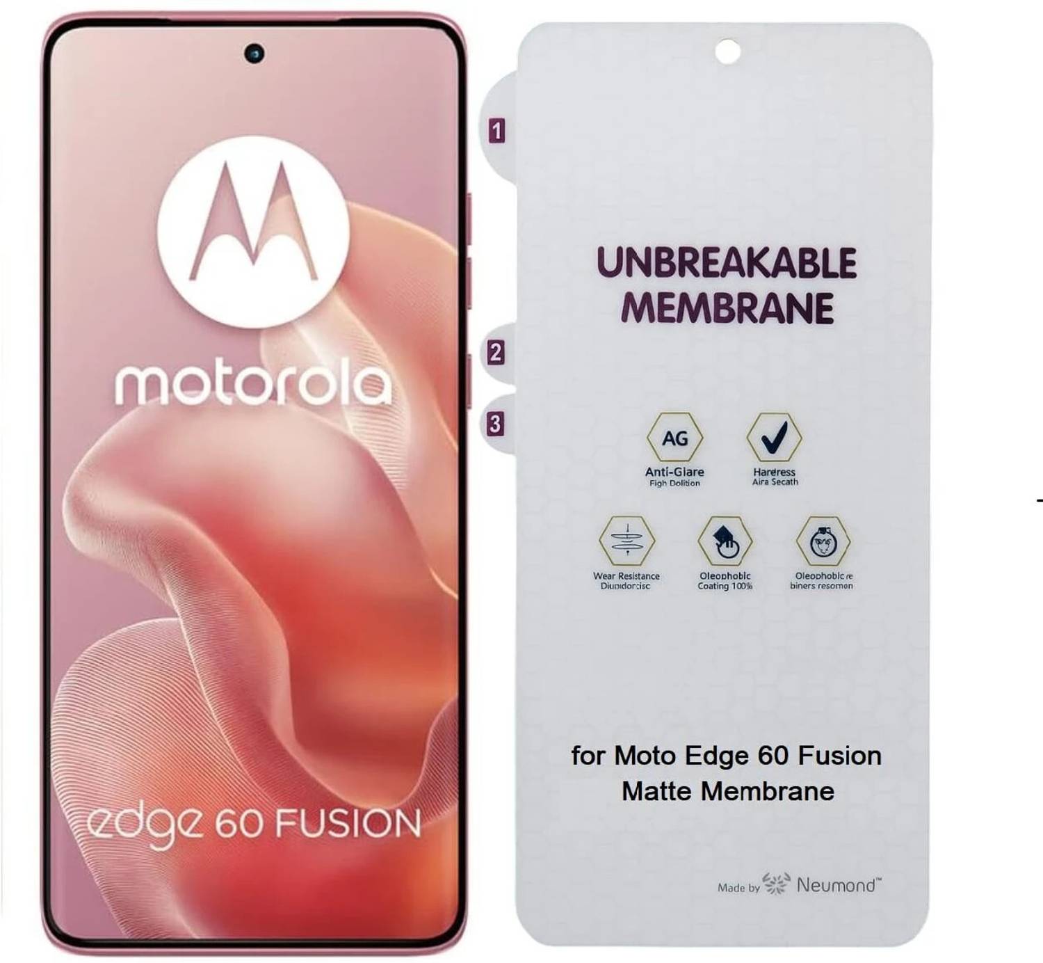 CellProtect Edge To Edge Screen Guard for Matte Membrane Screen Protector MOTOROLA Edge 60 Fusion 5G Hydrogel Flexible Film Scratch-Resistant, [Not Tempered Glass]