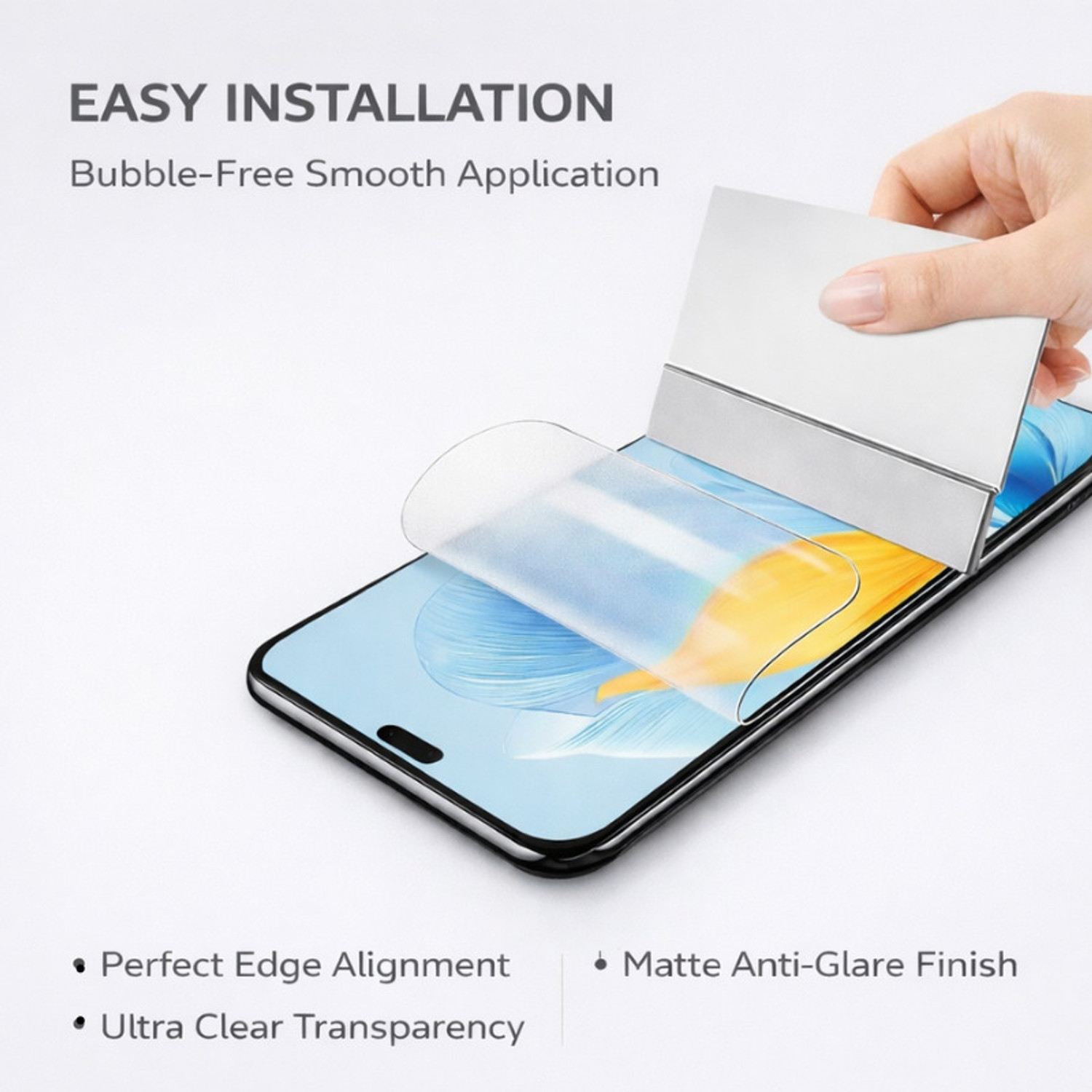 Image of SDH CARE Edge To Edge Screen Guard for MOTOROLA Edge 60 Fusion 5G, Self Healing Unbreakable Membrane Full Coverage with Easy Installation Kit- Matte (Not a Tempered Glass) (Pack of 1)