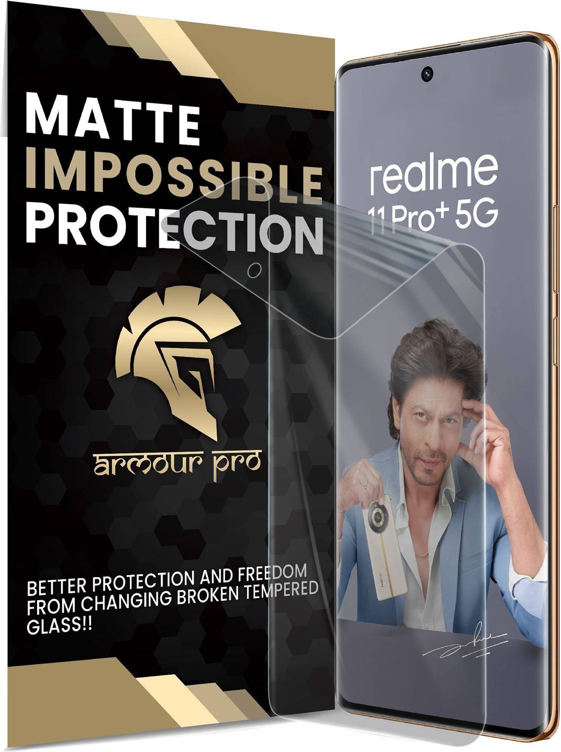 ArmourPro Edge To Edge Screen Guard for Realme 11 Pro Plus 5G, Re