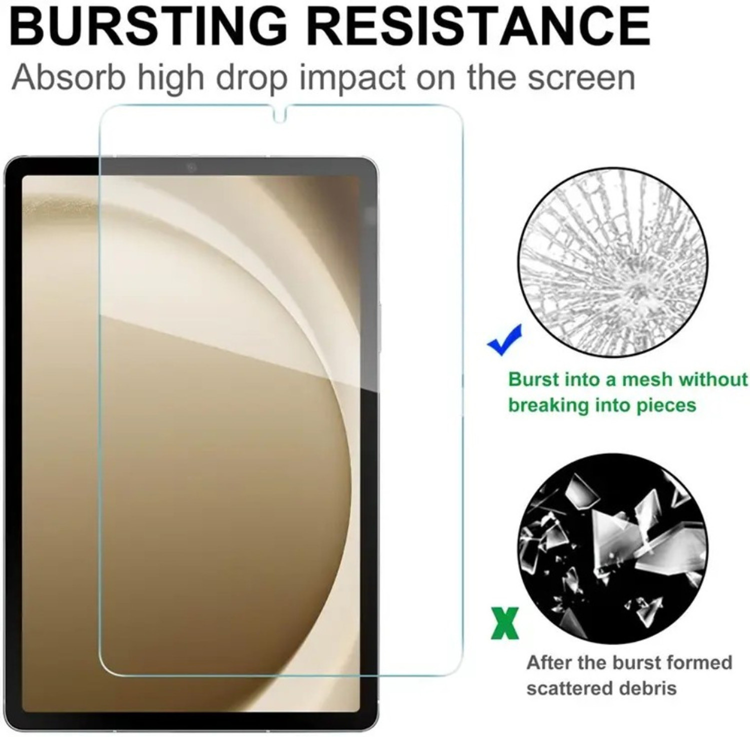 Image of BizzBoxx Tempered Glass Guard for Samsung Galaxy Tab A9 (8.7 Inch) | A11 | X110, X115, X117