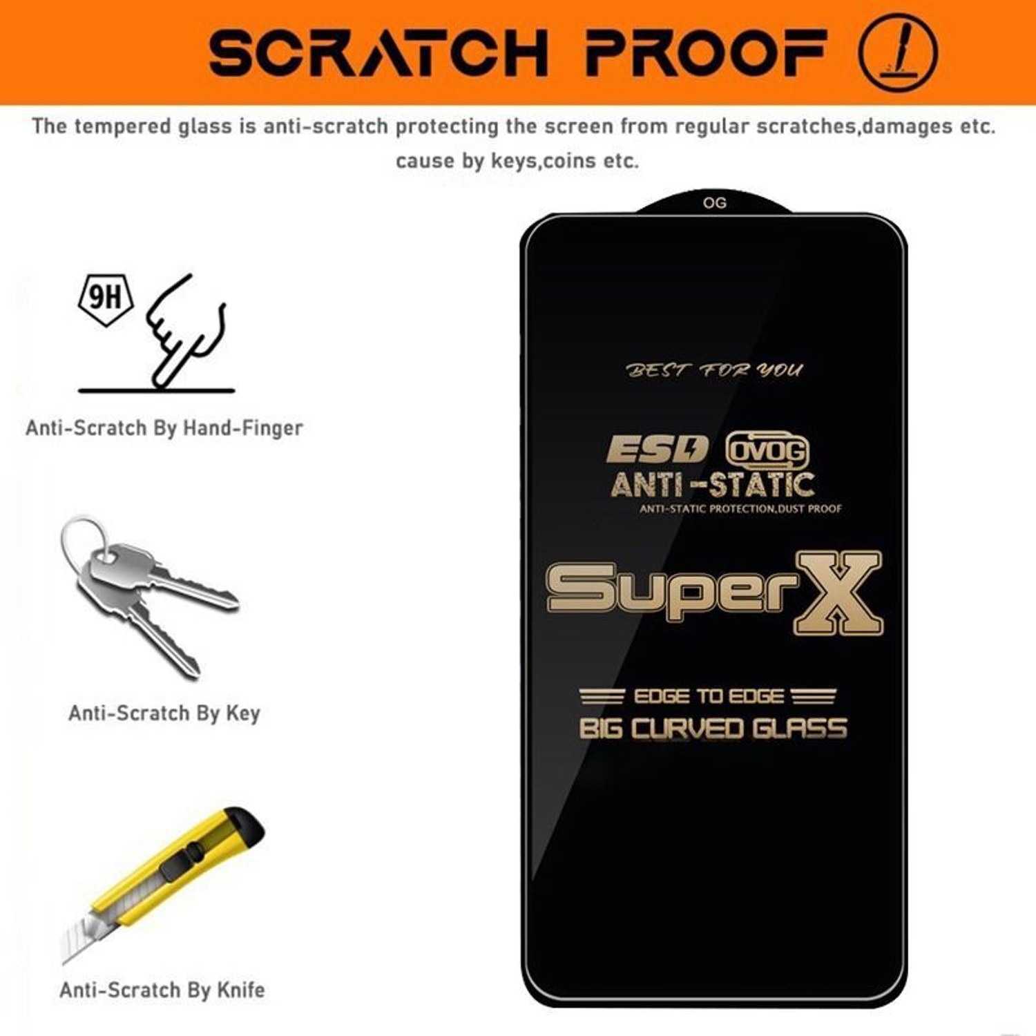 Image of krezee Edge To Edge Screen Guard for Realme P3 5G [Super X Clarity | 9H Hardness | Scratch Resistant]