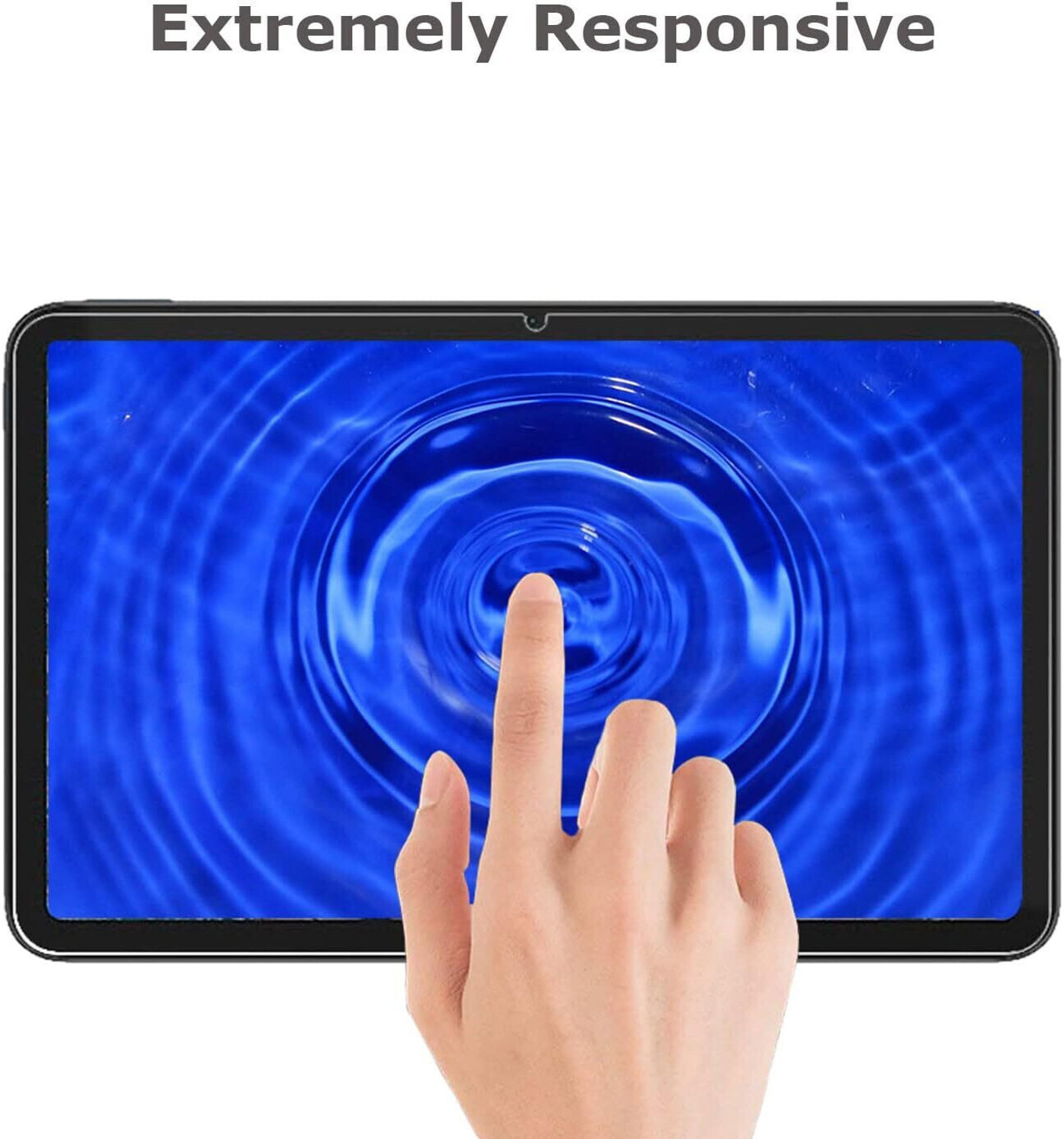 Image of iWishKart Edge To Edge Tempered Glass for Motorola Moto pad 60 Pro 12.7 Inch, Tab Military grade Edge to Edge Premium gorilla temper / tg black glass screenguard with Self Installation Guide - Wet & Dry wipes, Dust Absorber [With Warranty] tab / tablet ka gilas cover