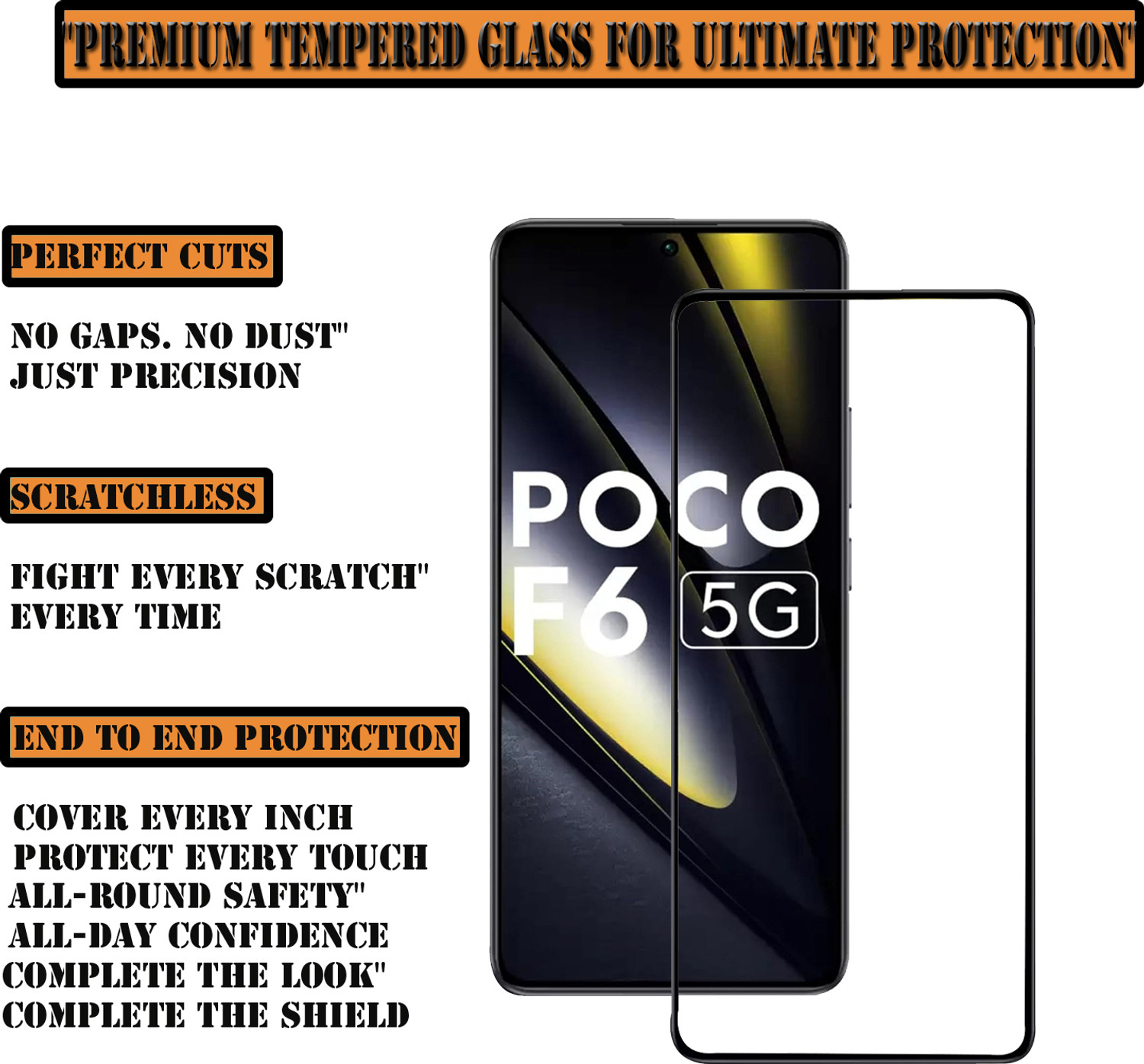 Image of ANILUQ Edge To Edge Screen Guard for REDMI MI POCO F6 5G