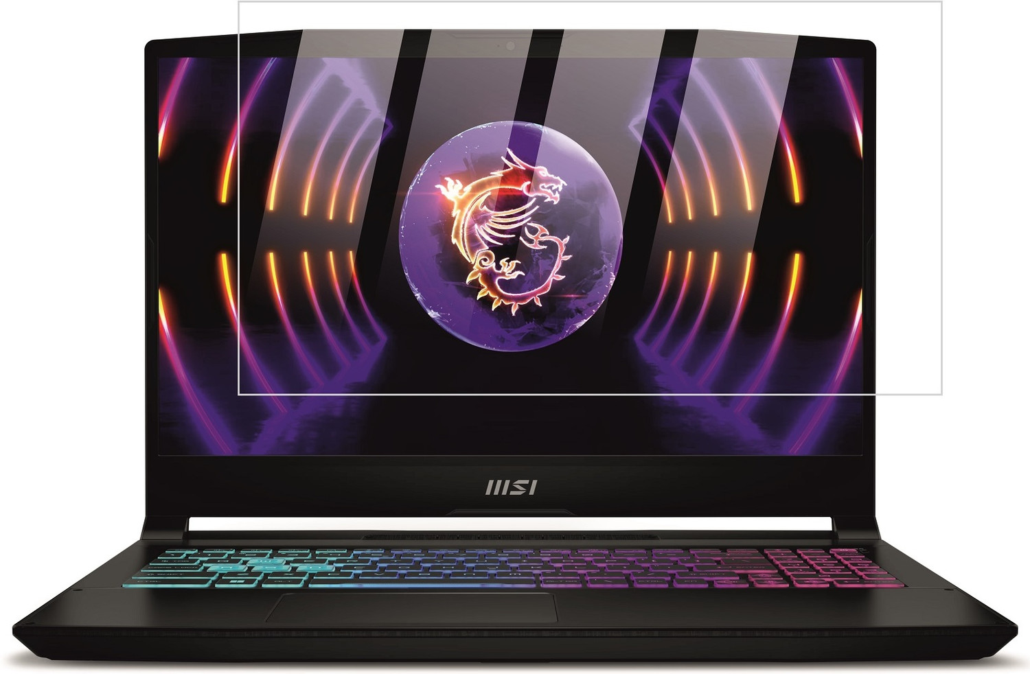Image of VANTAGEARMOR Edge To Edge Screen Guard for MSI PL62 7RC-060XIN Laptop, 15.6 inch Display Protector, 9H Hardness | 3 Layer Ultra Protection | Perfect Fit | Bubble Free, NOT TEMPERED GLASS