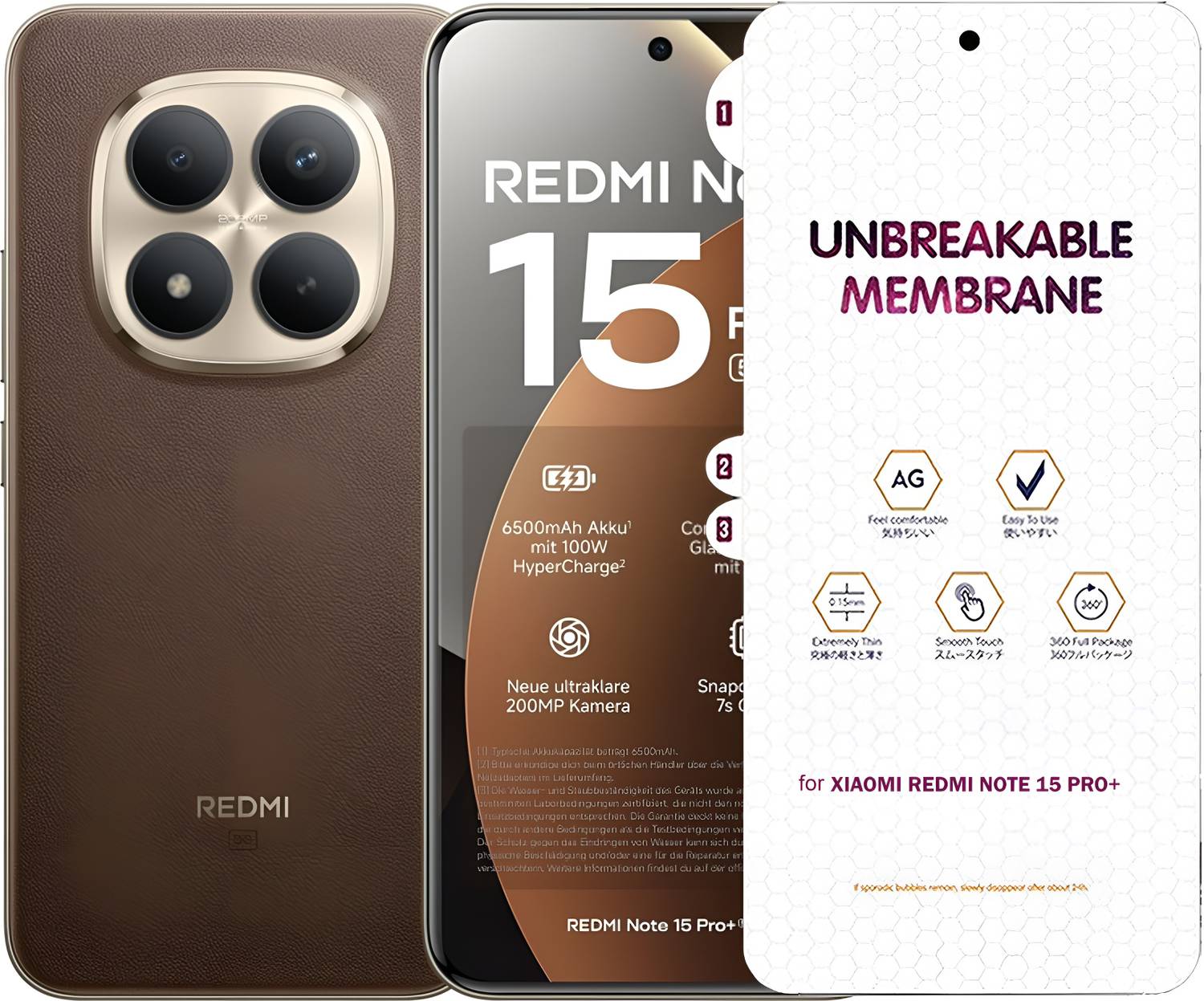 Aurochs Edge To Edge Screen Guard for XIAOMI REDMI NOTE 15 PRO PLUS
