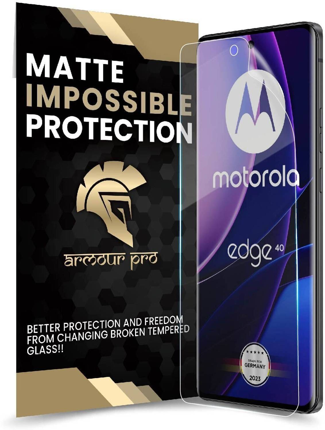 ArmourPro Edge To Edge Screen Guard for Motorola Edge 40 5G, Matt