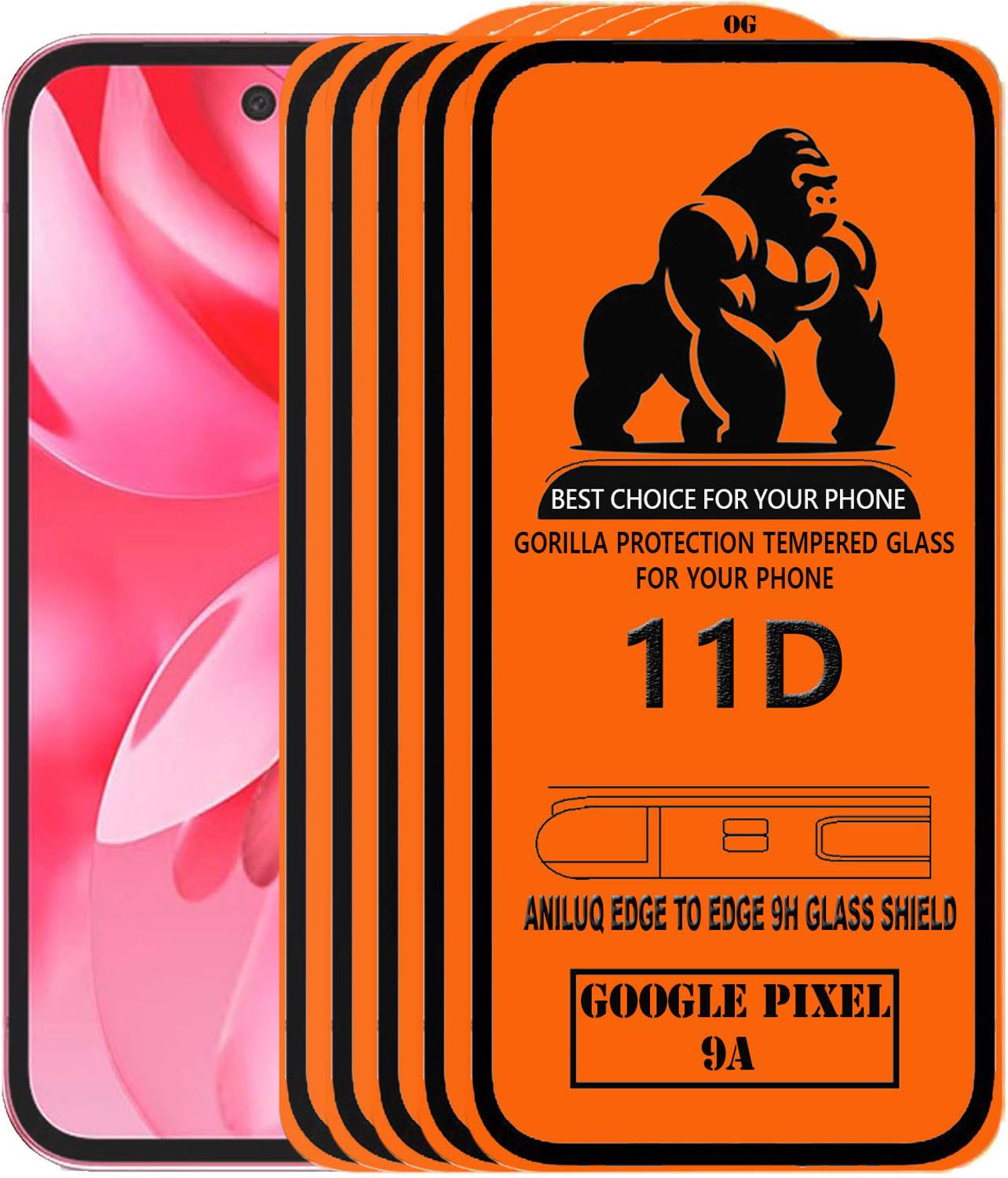 ANILUQ Edge To Edge Screen Guard for GOOGLE PIXEL 9A