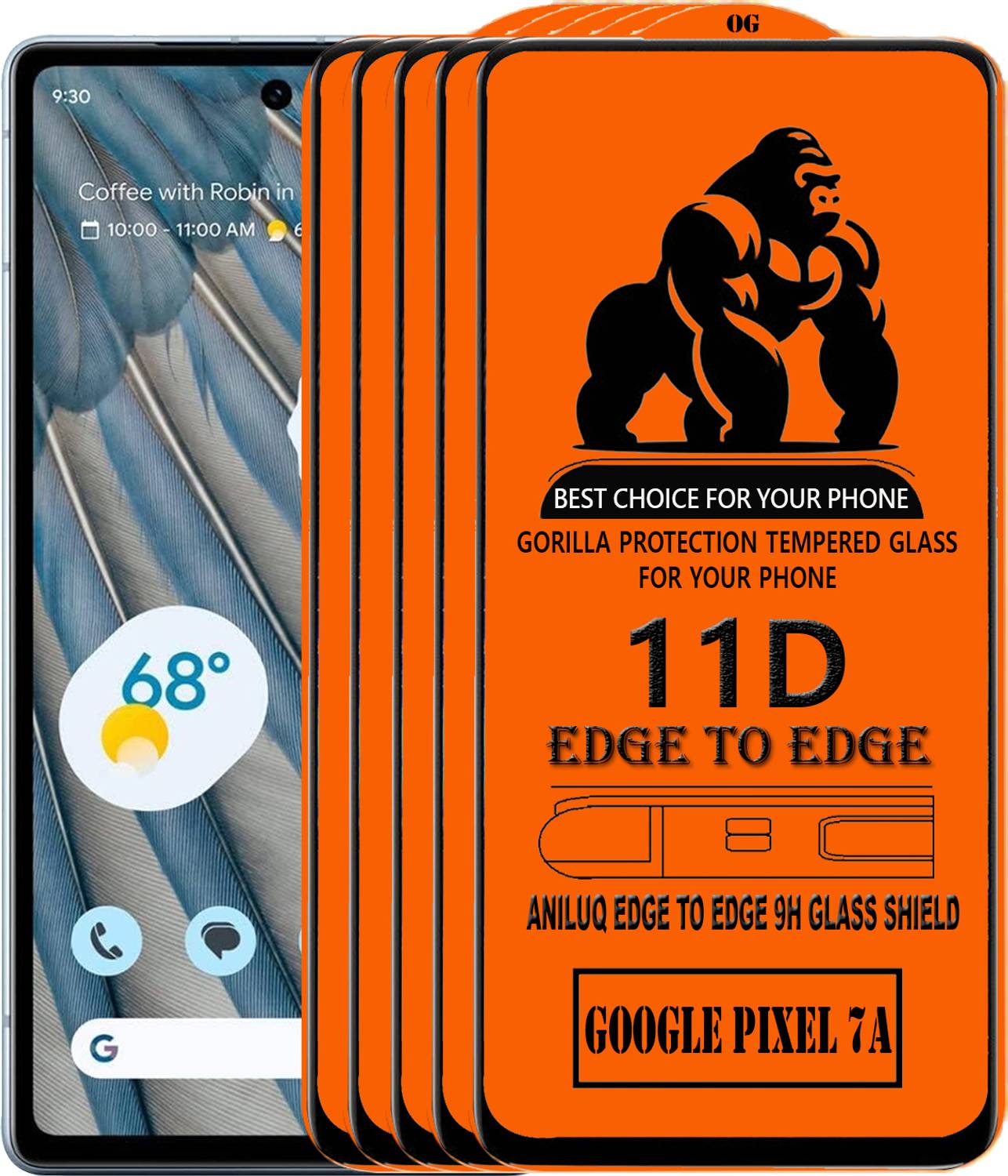 ANILUQ Edge To Edge Screen Guard for GOOGLE PIXEL 7A