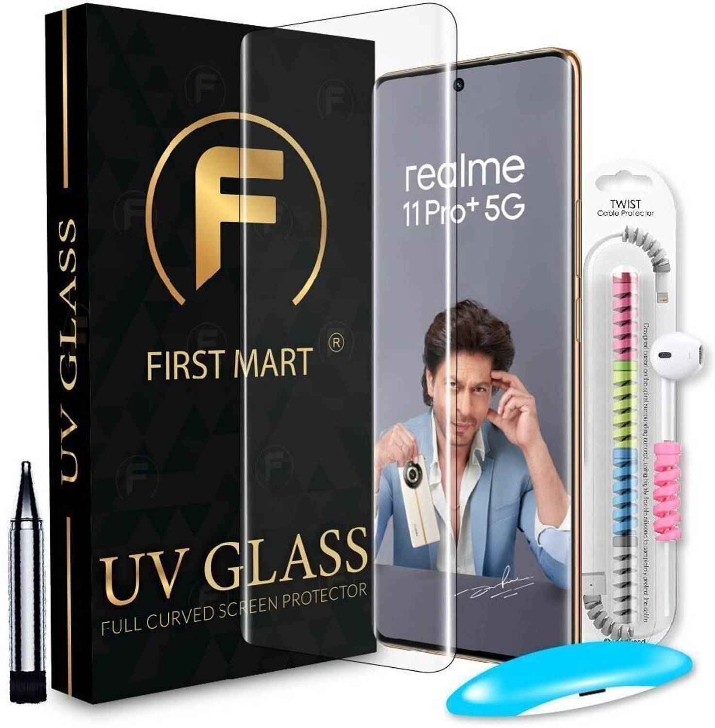 FIRST MART Edge To Edge Tempered Glass for Realme 11 Pro Plus 5G,