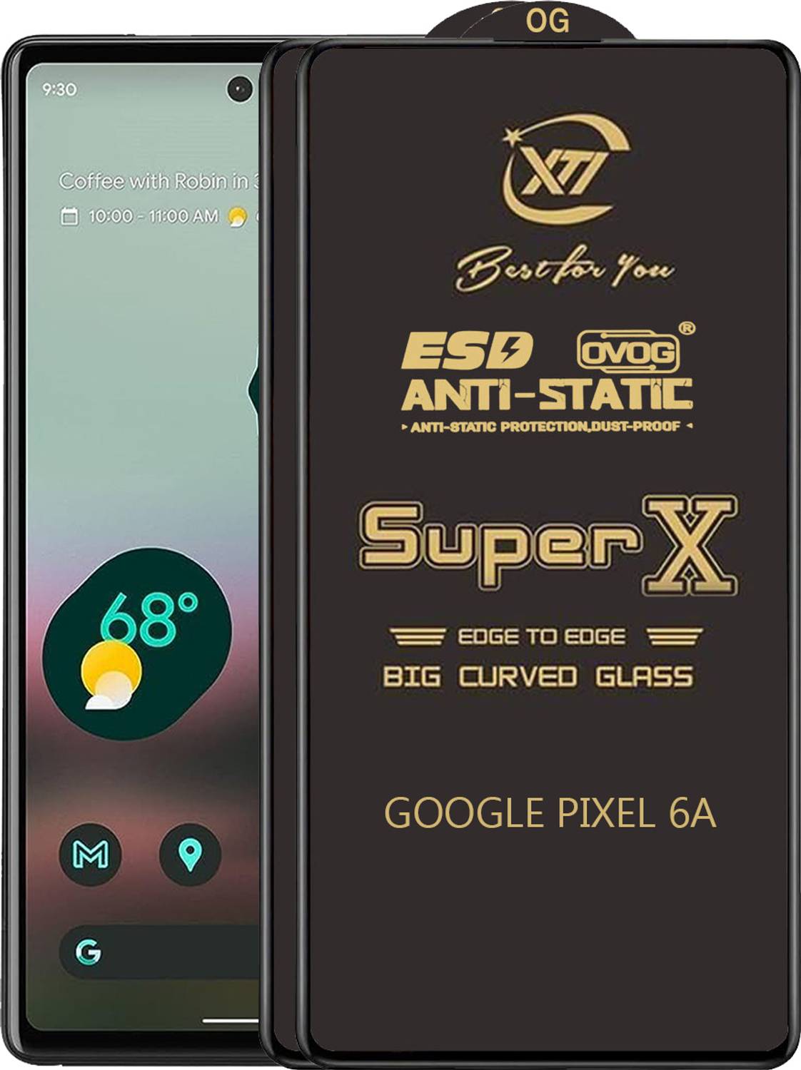 ANILUQ Edge To Edge Tempered Glass for GOOGLE PIXEL 6A