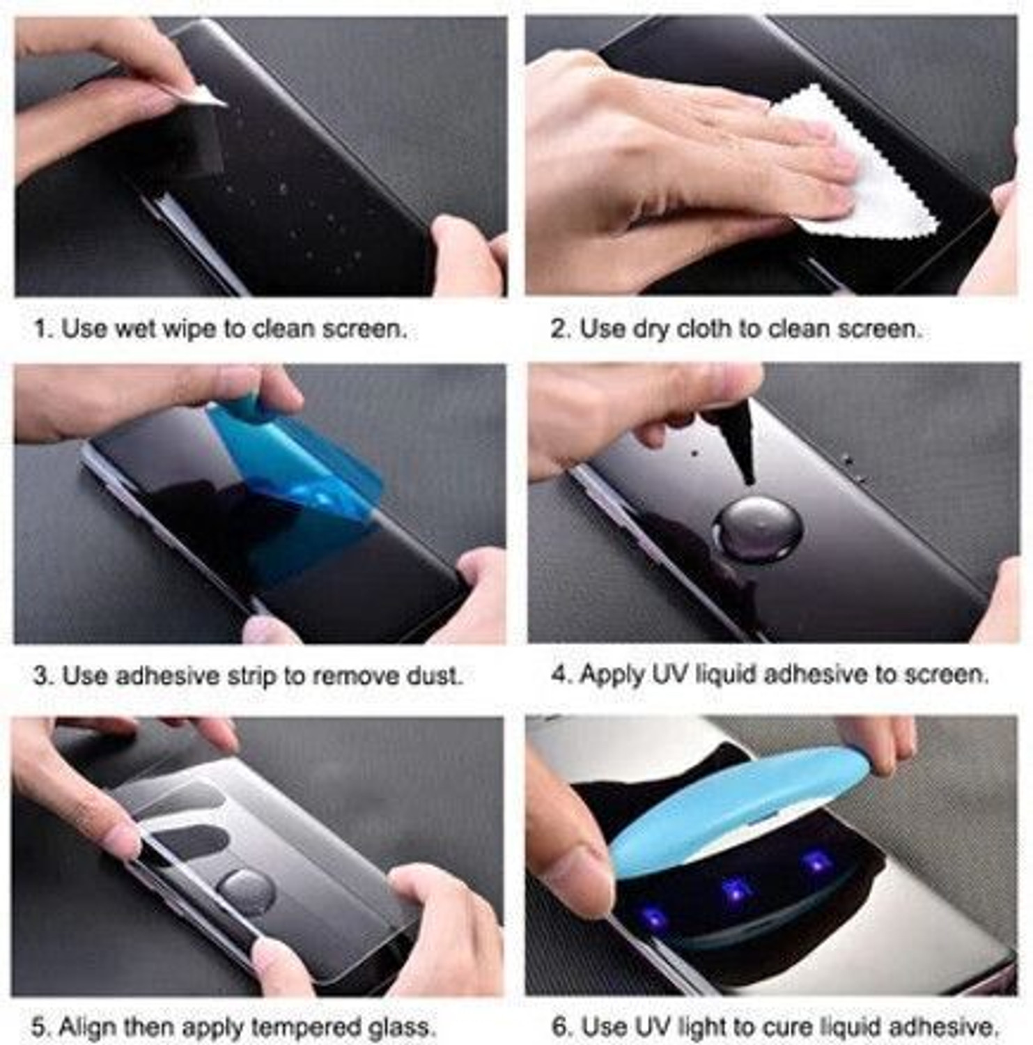 Image of VAlight Edge To Edge Tempered Glass for MOTOROLA Edge 60 Pro, Moto Edge 60 Pro, High Quality UV Liquide Glue Glass with Easy Installation Kit