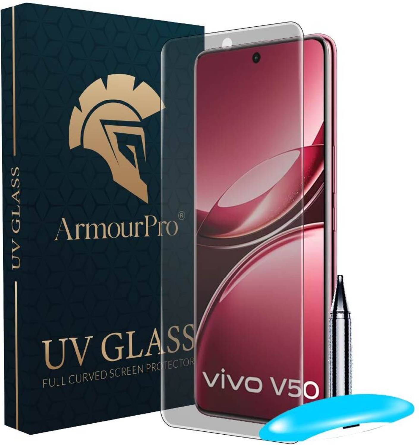 ArmourPro Edge To Edge Tempered Glass for vivo V50 5G, vivo V50 5G, Vivo V50e 5G, Matte Anti-Glare Guard